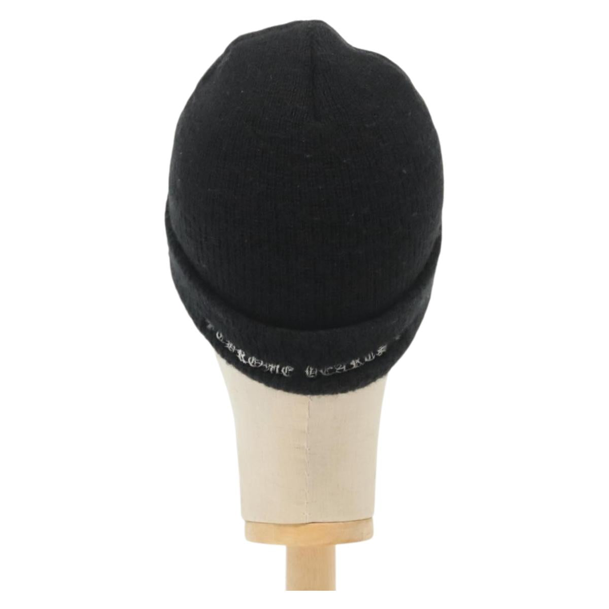 Chrome Hearts CH Plus Stitch Woolwatch Cap Wool Black Auth 136313M