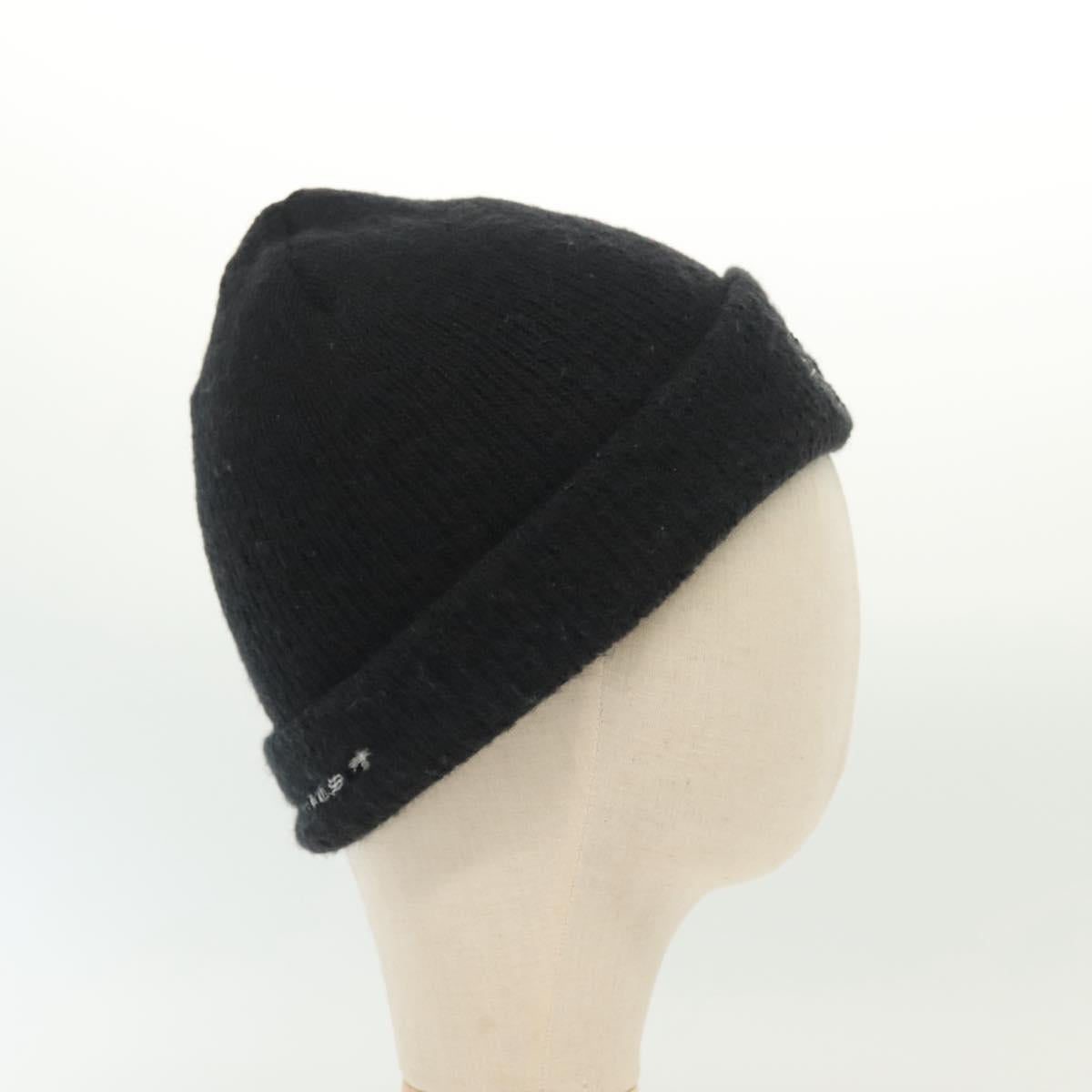 Chrome Hearts CH Plus Stitch Woolwatch Cap Wool Black Auth 136313M
