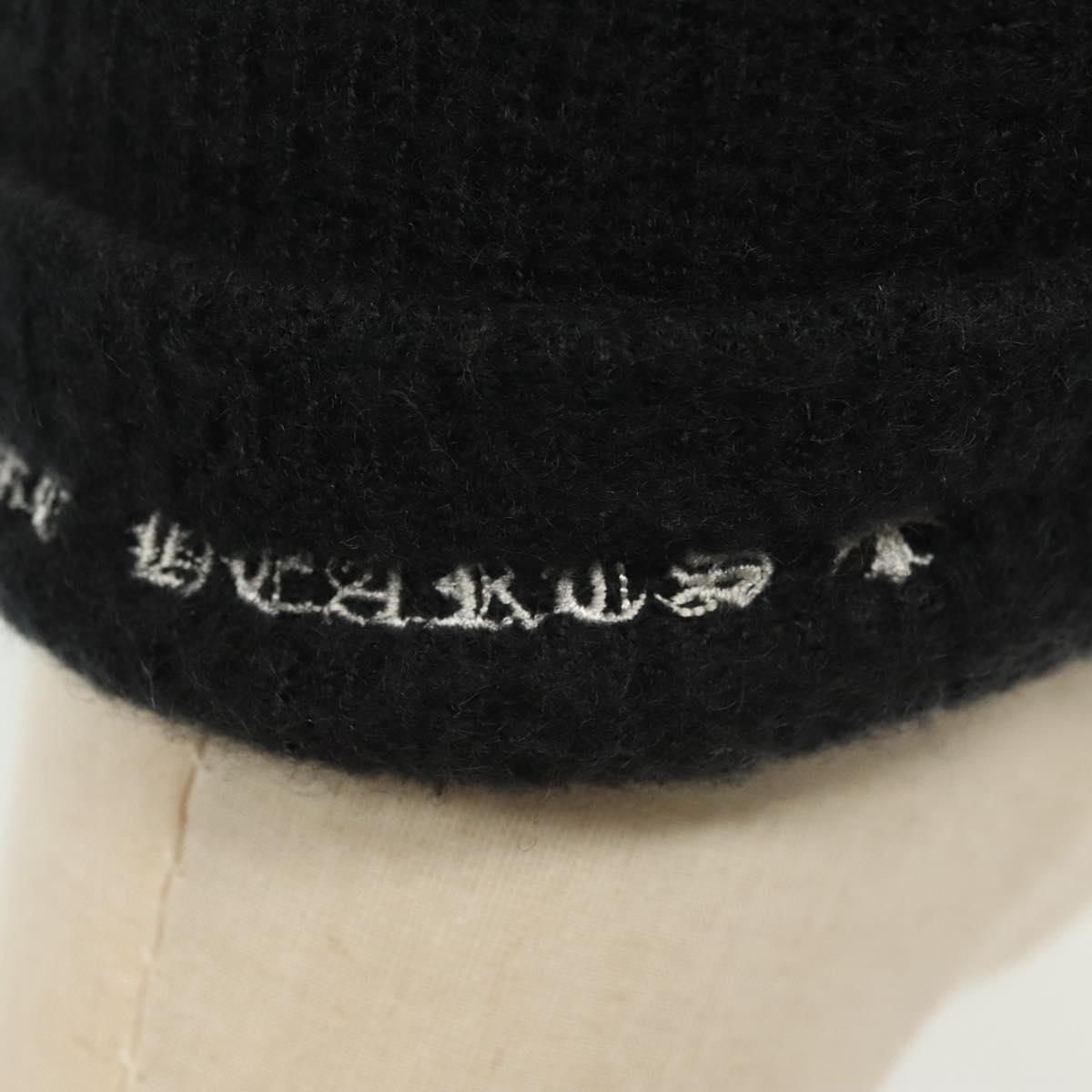 Chrome Hearts CH Plus Stitch Woolwatch Cap Wool Black Auth 136313M