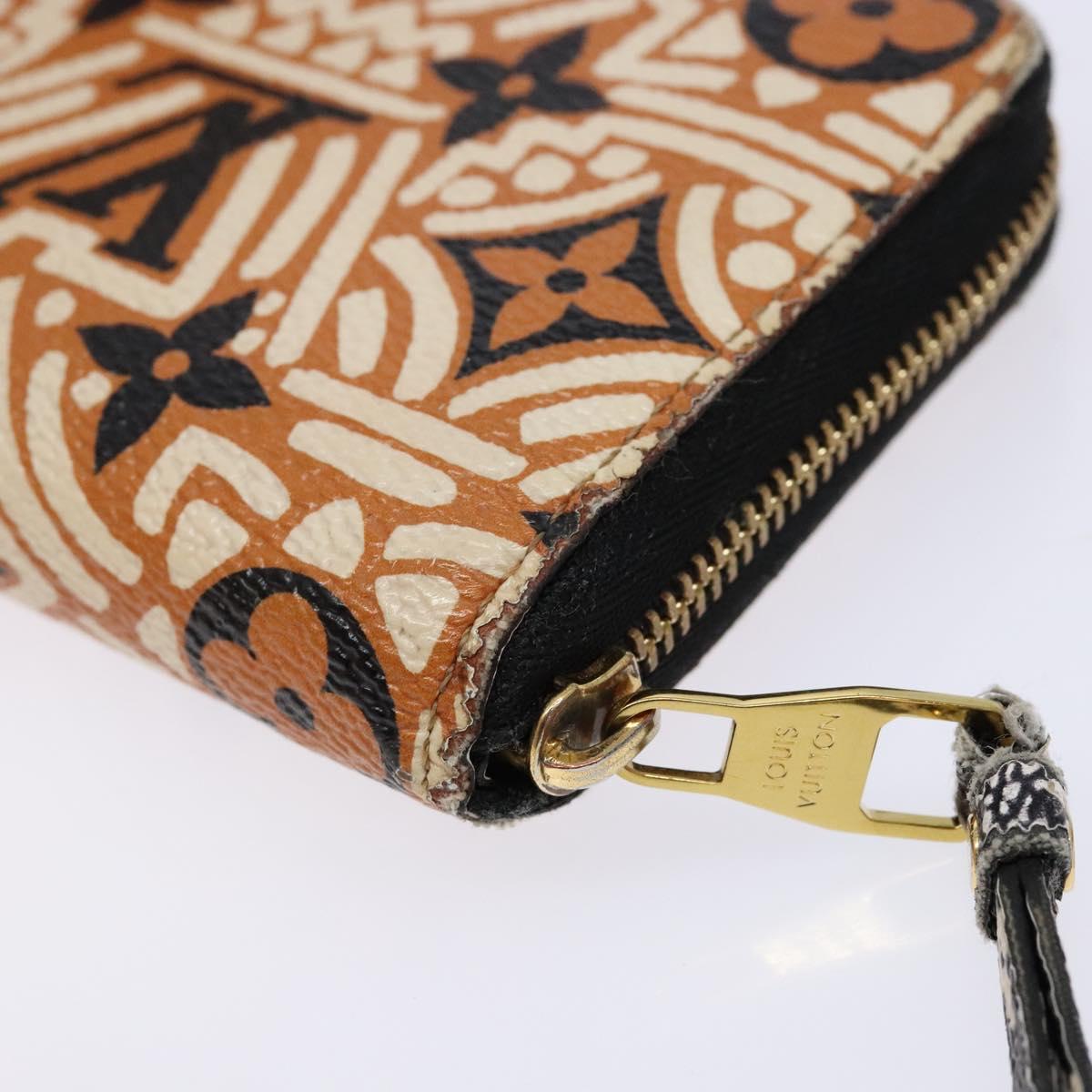 LOUIS VUITTON Monogram Giant Crafty Zippy Coin Purse Caramel M69496 Auth 136331