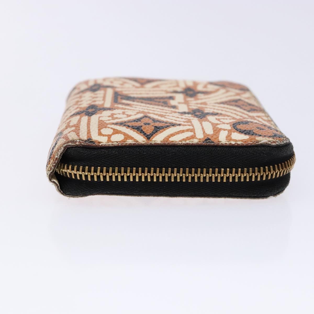 LOUIS VUITTON Monogram Giant Crafty Zippy Coin Purse Caramel M69496 Auth 136331