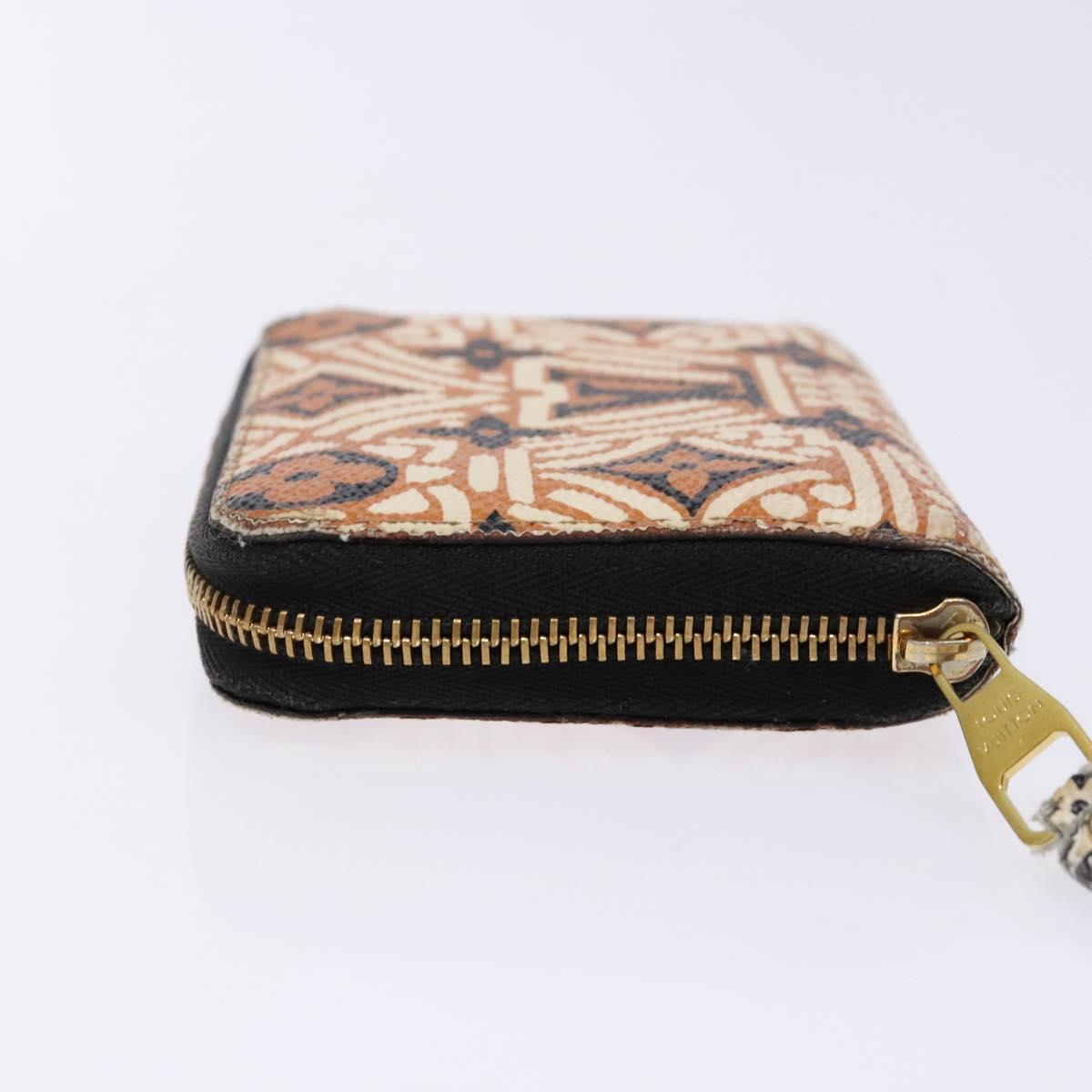 LOUIS VUITTON Monogram Giant Crafty Zippy Coin Purse Caramel M69496 Auth 136331