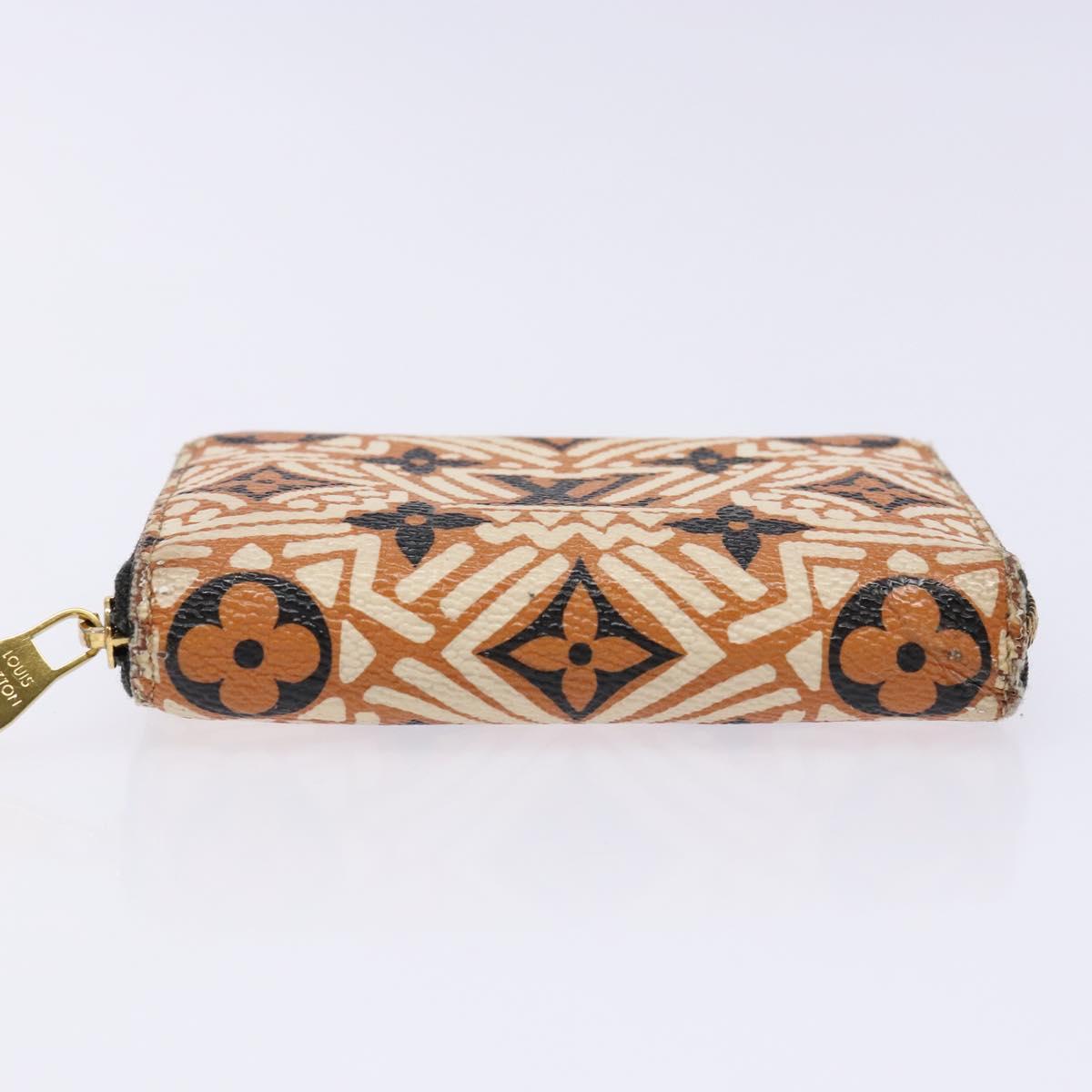LOUIS VUITTON Monogram Giant Crafty Zippy Coin Purse Caramel M69496 Auth 136331