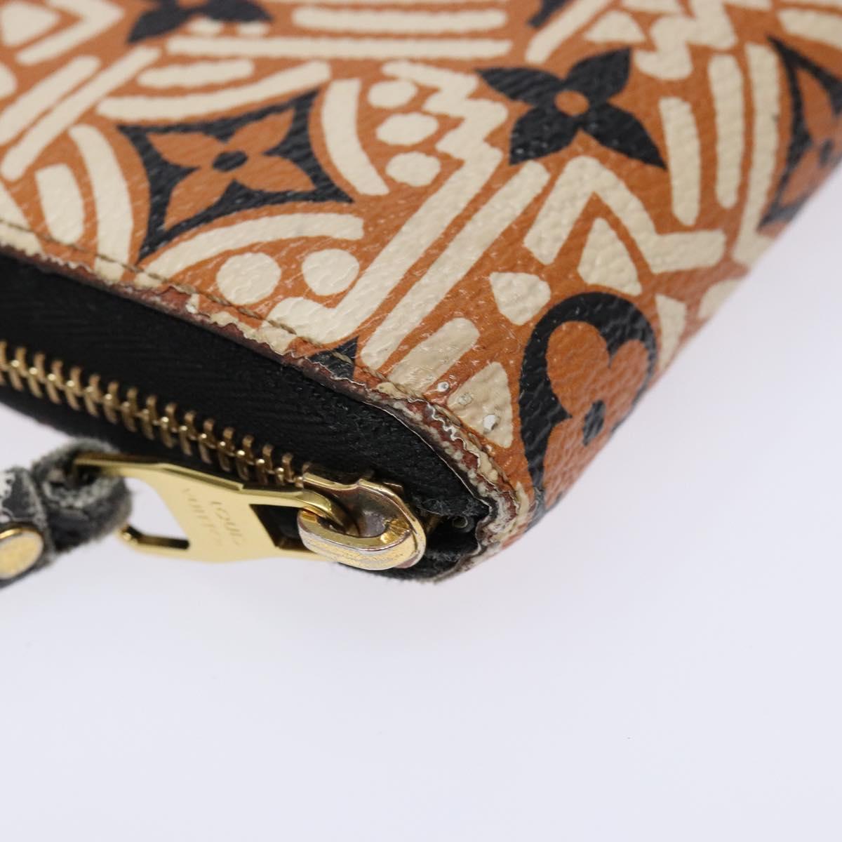 LOUIS VUITTON Monogram Giant Crafty Zippy Coin Purse Caramel M69496 Auth 136331