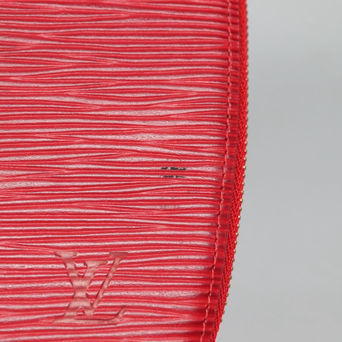 LOUIS VUITTON Epi Agenda Geod Wallet Red M63877 LV Auth 136332