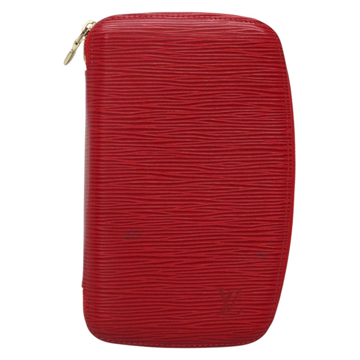 LOUIS VUITTON Epi Agenda Geod Wallet Red M63877 LV Auth 136332