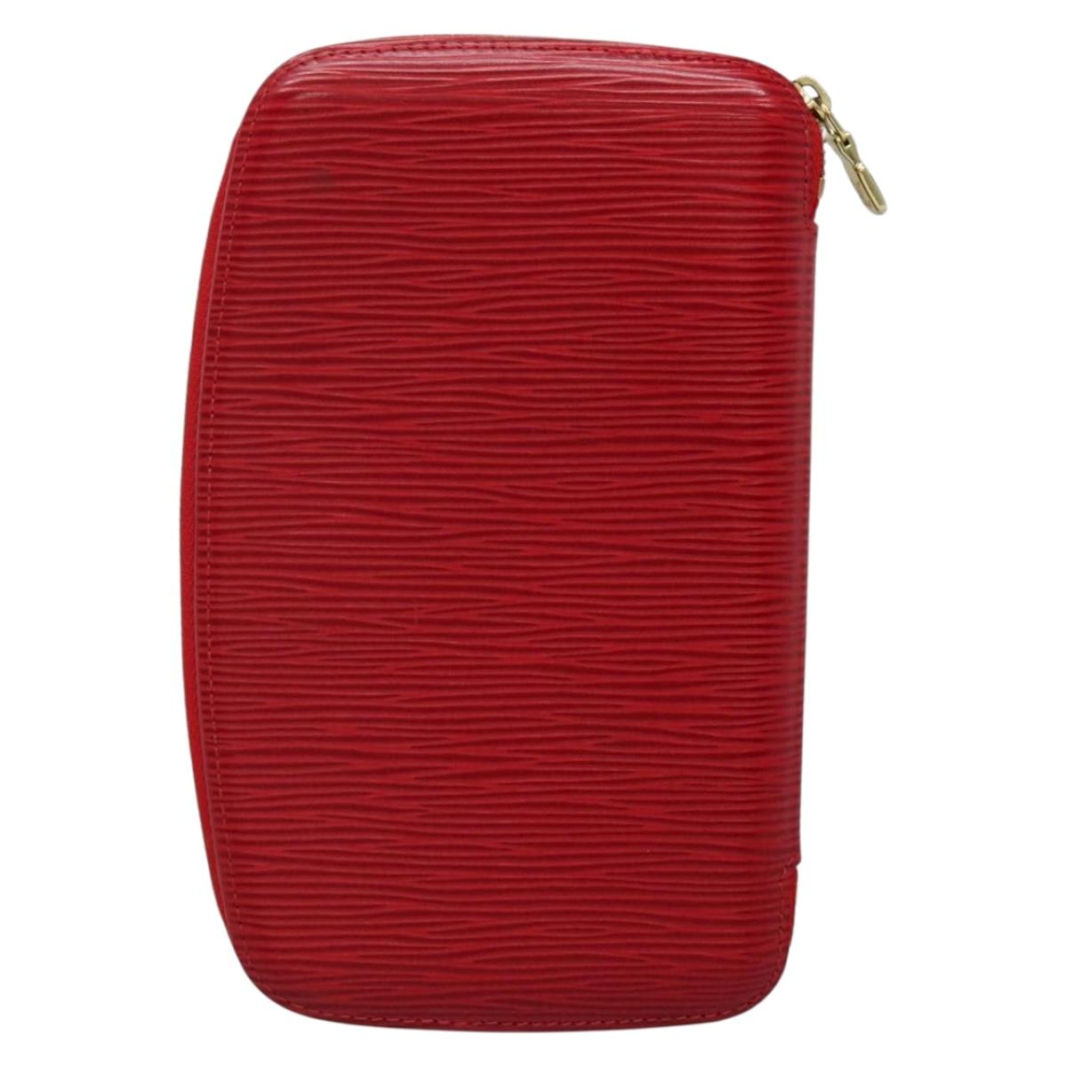 LOUIS VUITTON Epi Agenda Geod Wallet Red M63877 LV Auth 136332