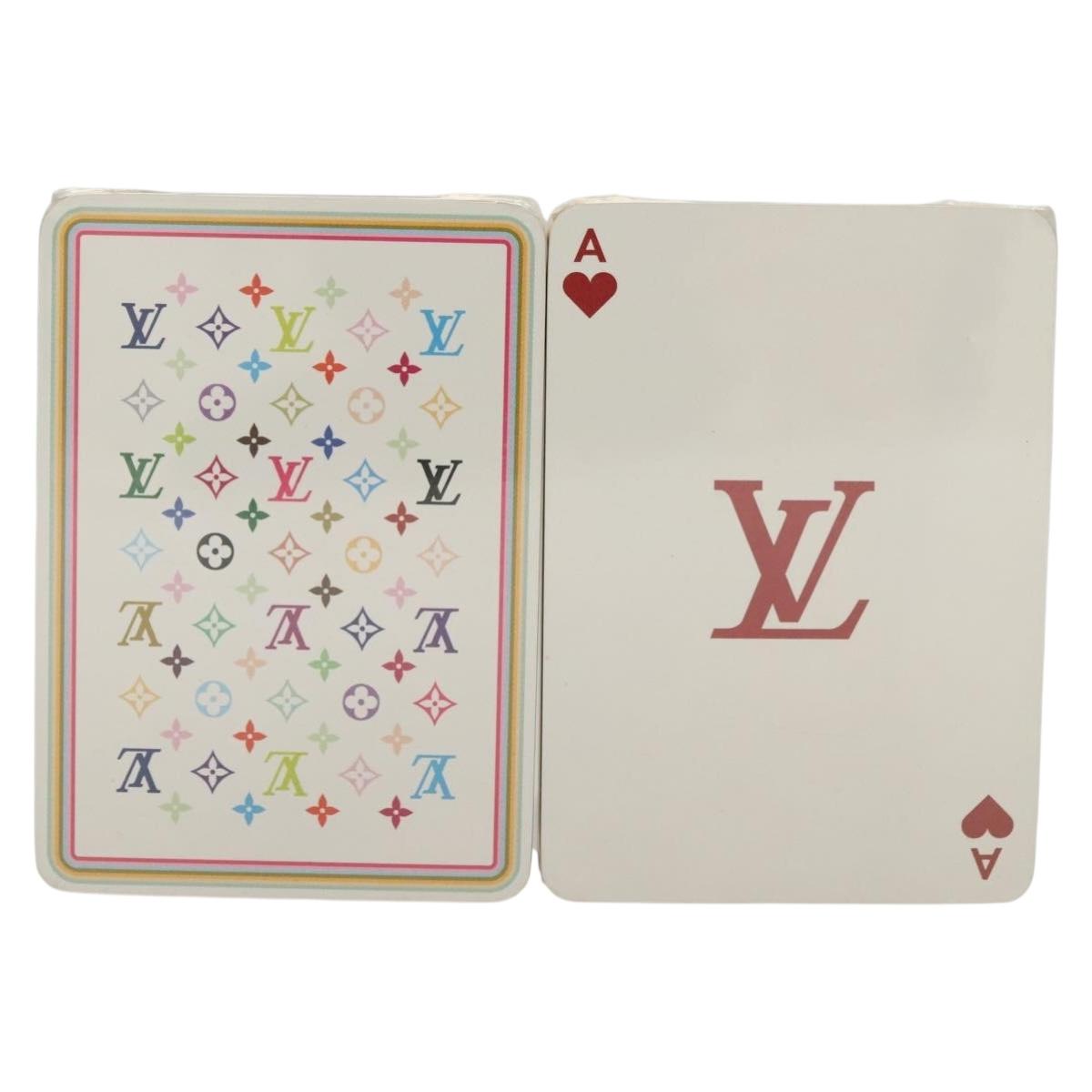 LOUIS VUITTON Monogram Multicolor Playing Cards Black White LV Auth 136333
