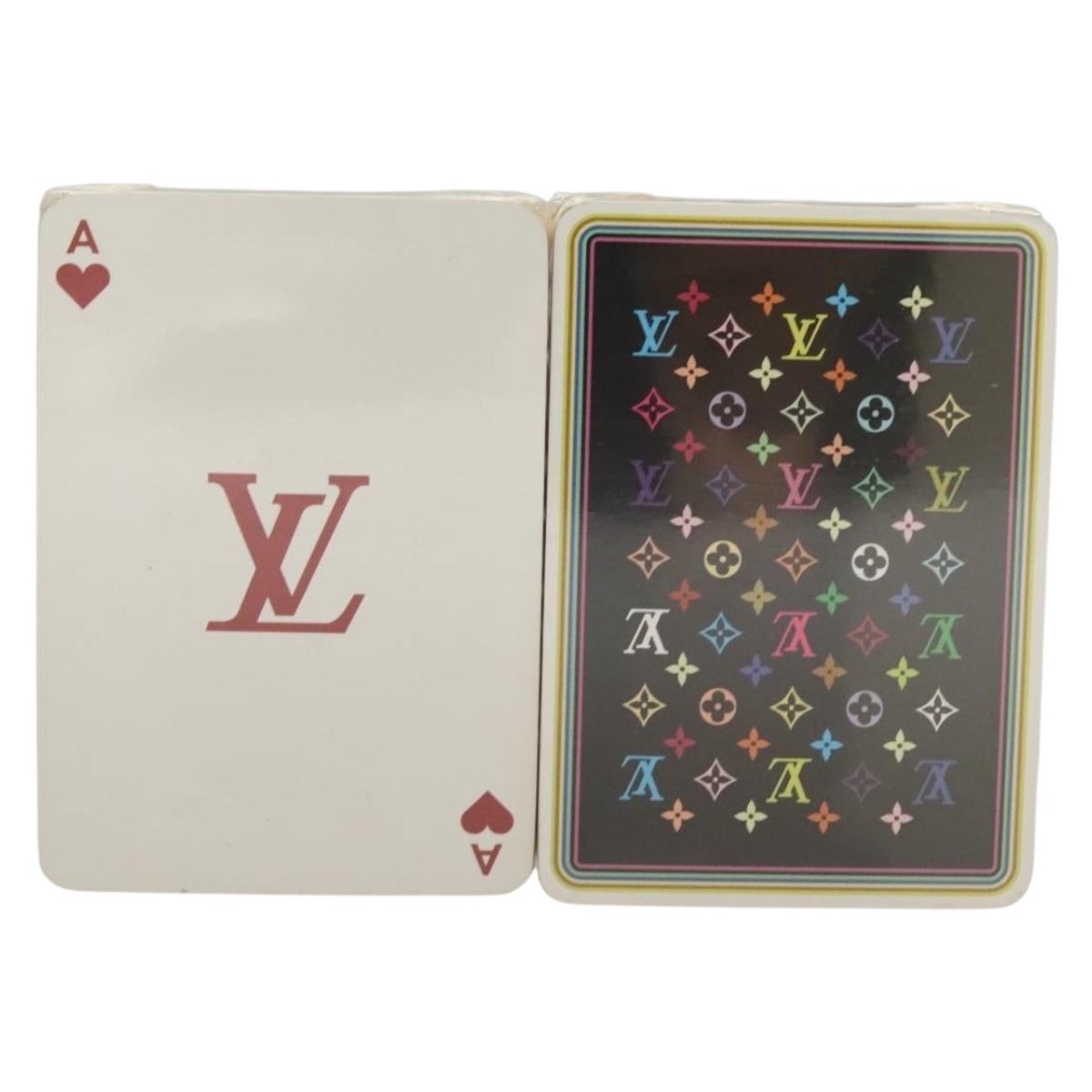 LOUIS VUITTON Monogram Multicolor Playing Cards Black White LV Auth 136333
