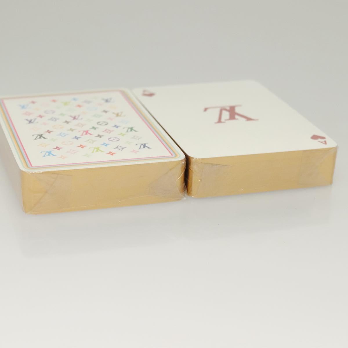 LOUIS VUITTON Monogram Multicolor Playing Cards Black White LV Auth 136333
