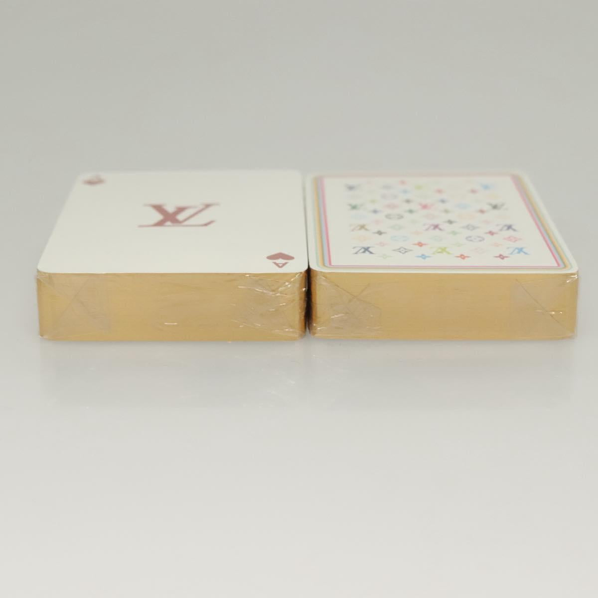LOUIS VUITTON Monogram Multicolor Playing Cards Black White LV Auth 136333
