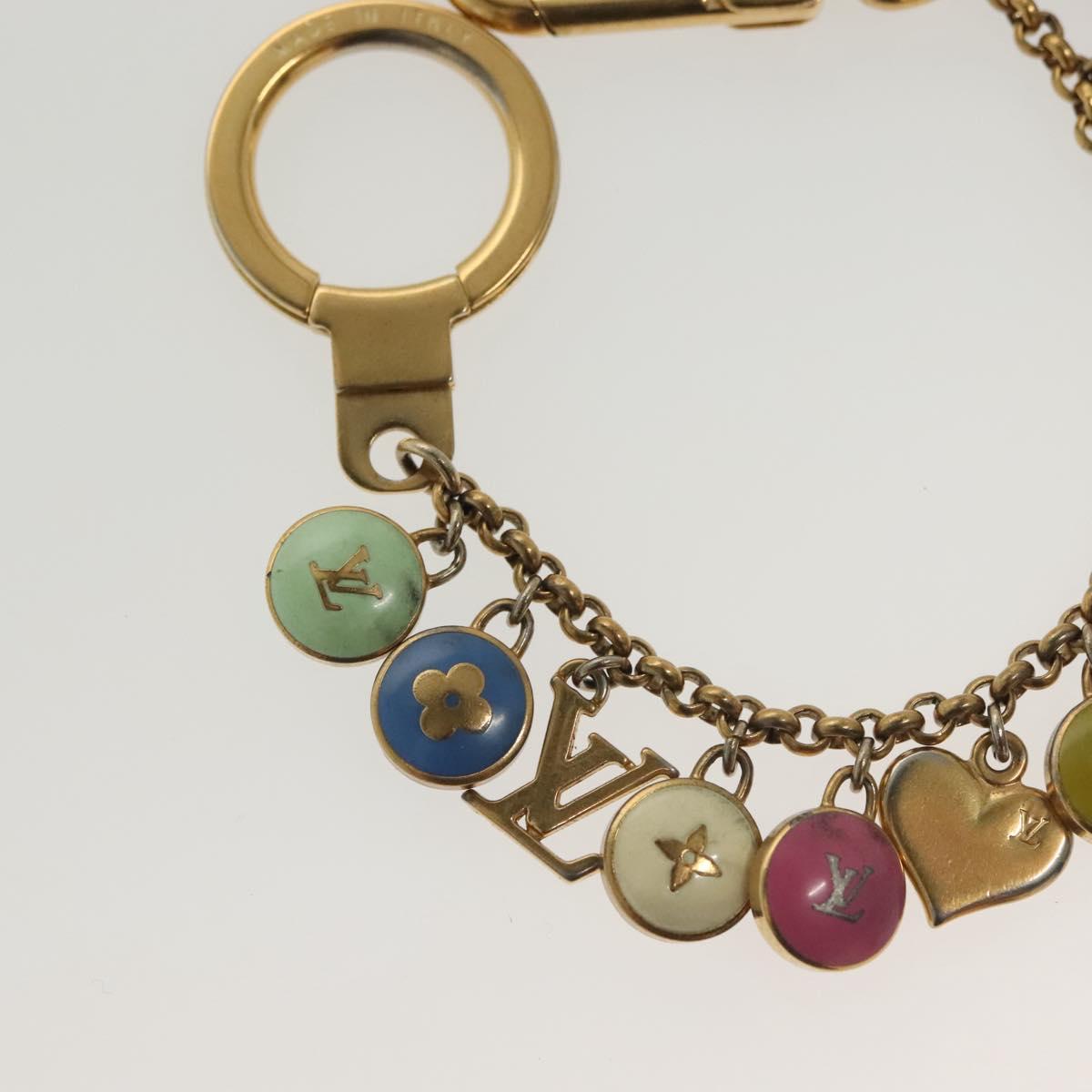 LOUIS VUITTON Porte Cles Chainne Pastille Key Holder Metal M66005 Auth 136335