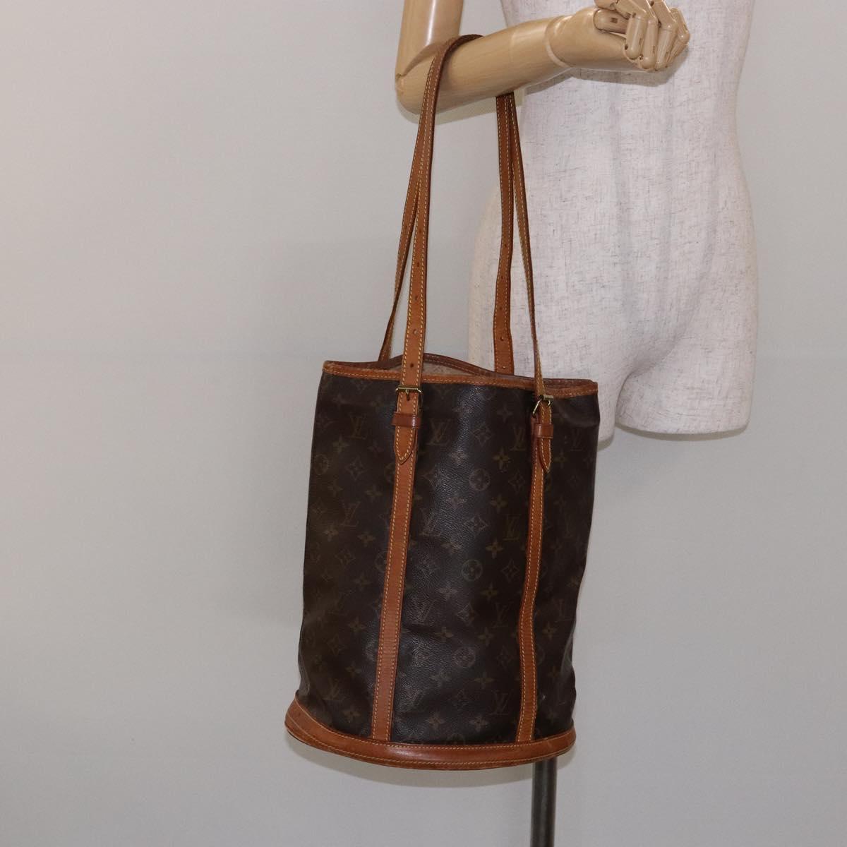 LOUIS VUITTON Monogram Bucket GM Shoulder Bag M42236 LV Auth 136355