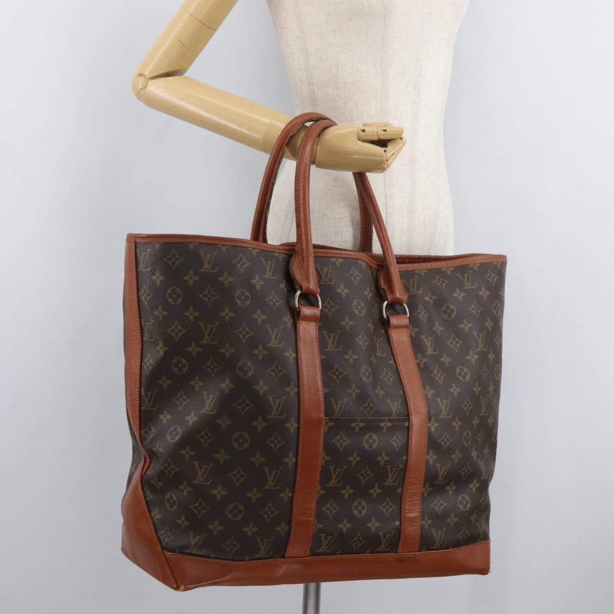 LOUIS VUITTON Monogram Sac Weekend GM Tote Bag M42420 LV Auth 136356
