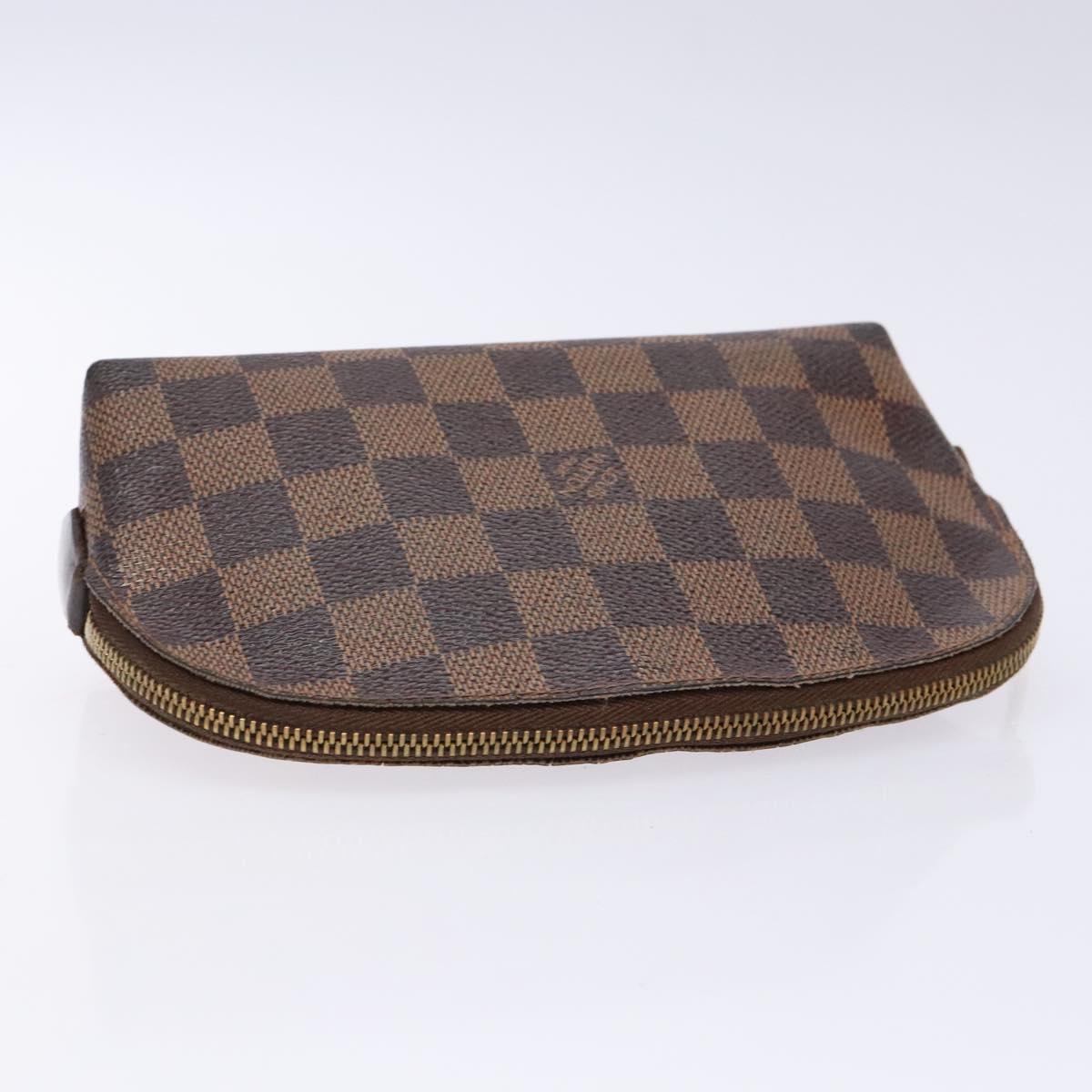 LOUIS VUITTON Damier Ebene Pochette Cosmetic PM Pouch N47516 LV Auth 136365