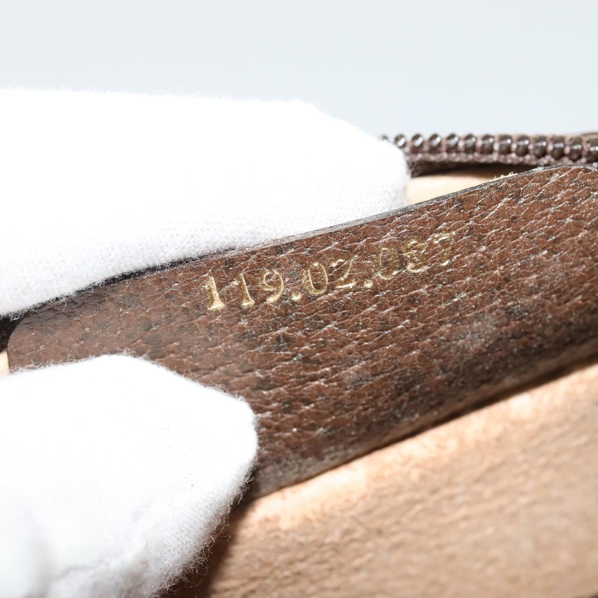 GUCCI GG Supreme Web Sherry Line Bag PVC Beige Gold 119 02 087 Auth 136367