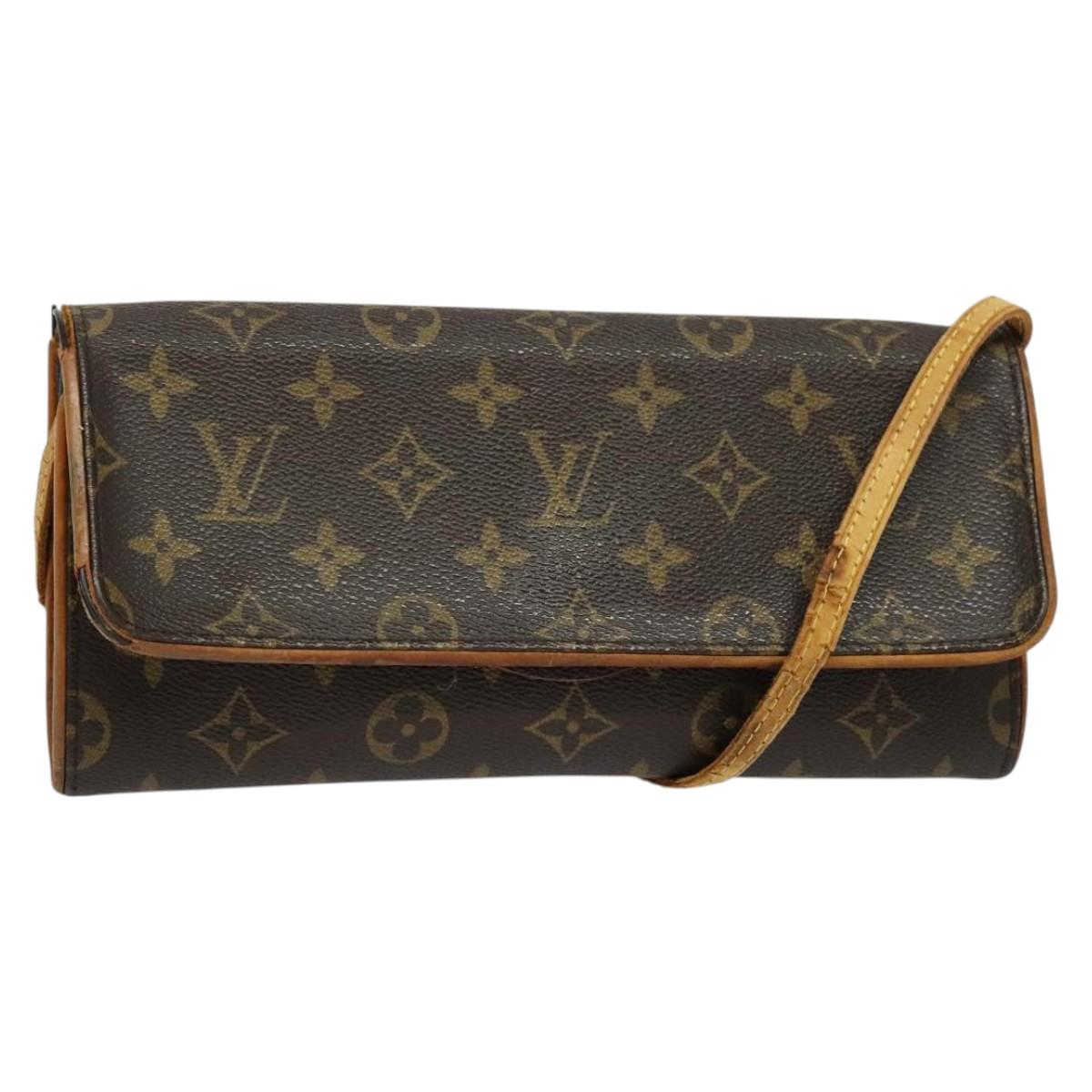 LOUIS VUITTON Monogram Pochette Twin GM Shoulder Bag M51852 LV Auth 136381