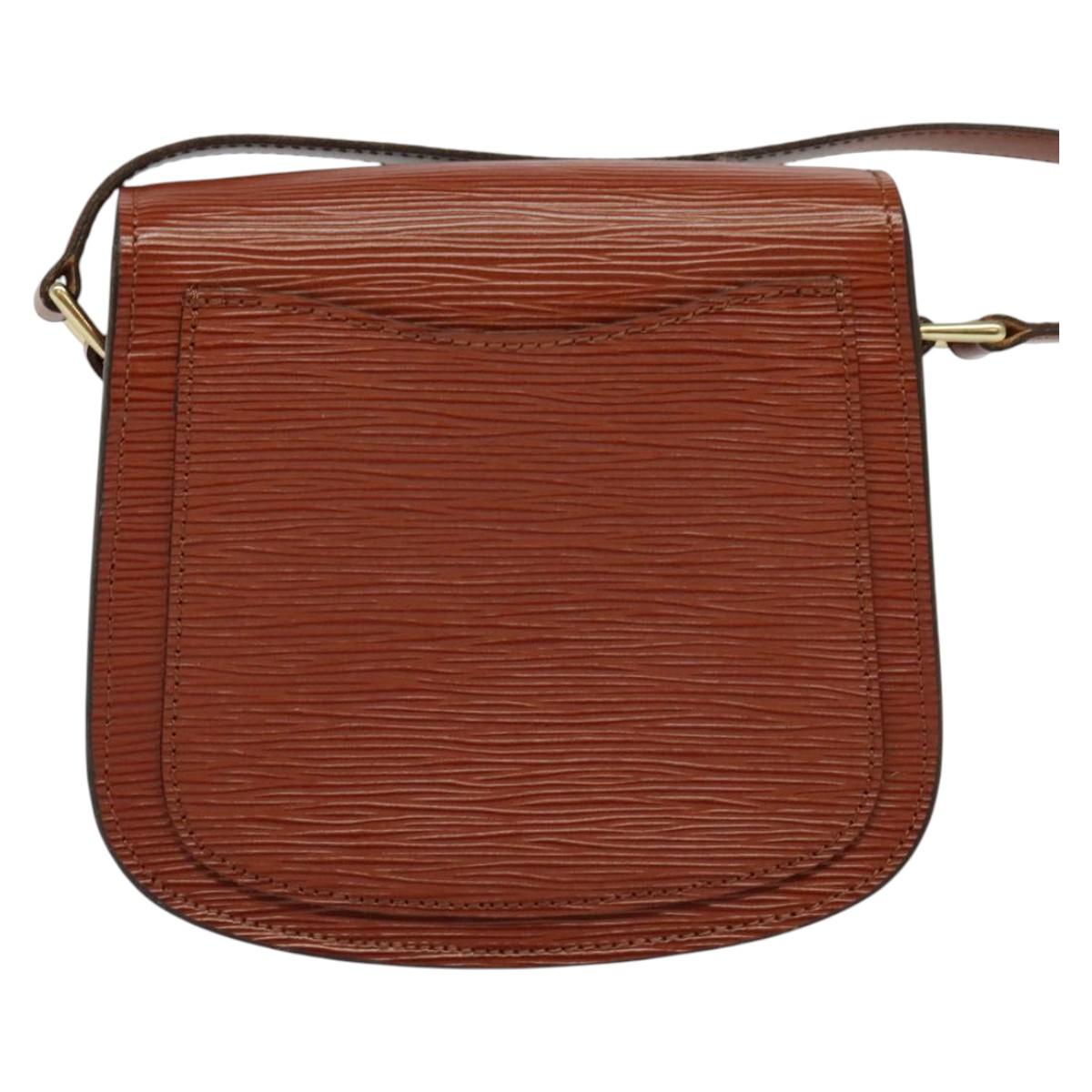LOUIS VUITTON Epi Saint Cloud PM Shoulder Bag Brown M52213 LV Auth 136414