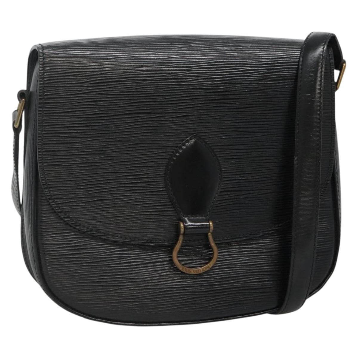 LOUIS VUITTON Epi Saint Cloud GM Shoulder Bag Black Noir M52192 LV Auth 136415