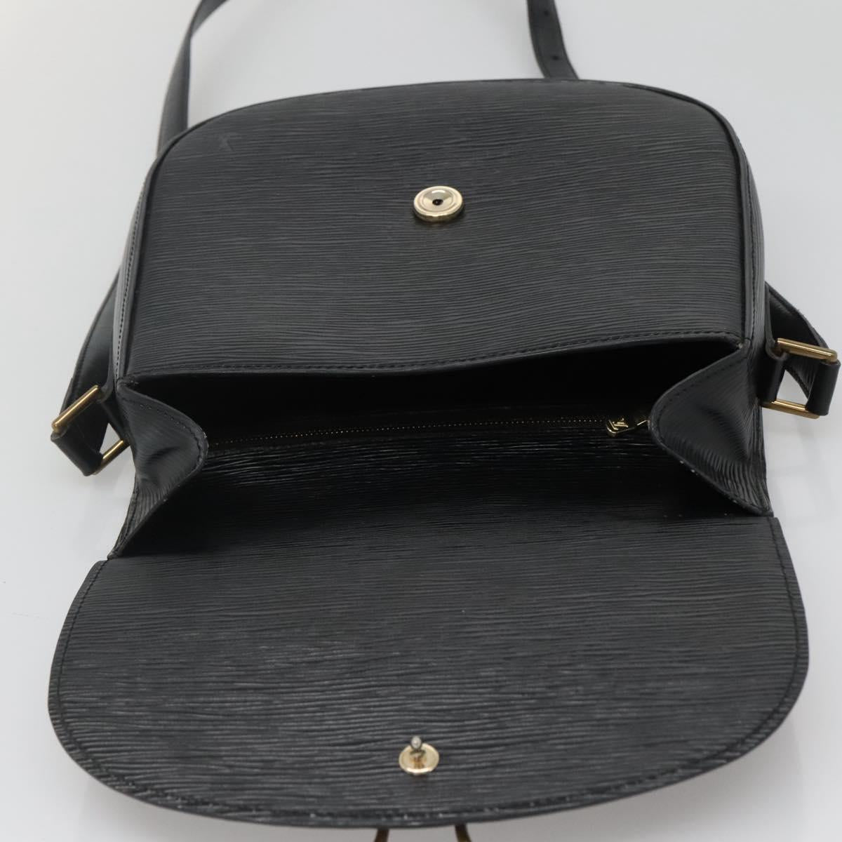 LOUIS VUITTON Epi Saint Cloud GM Shoulder Bag Black Noir M52192 LV Auth 136415