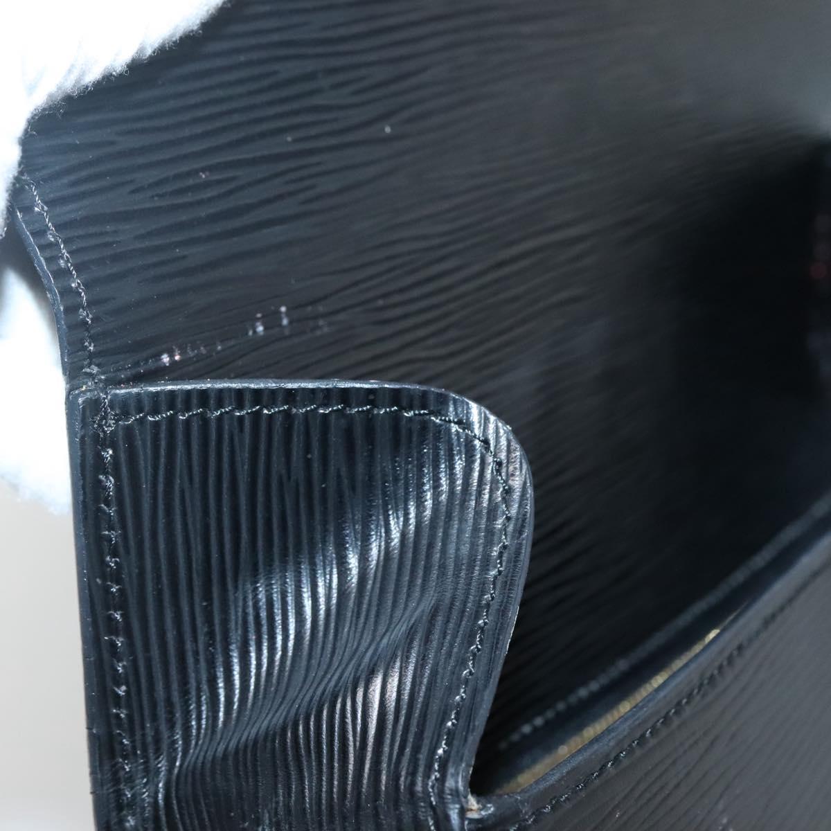 LOUIS VUITTON Epi Saint Cloud GM Shoulder Bag Black Noir M52192 LV Auth 136415