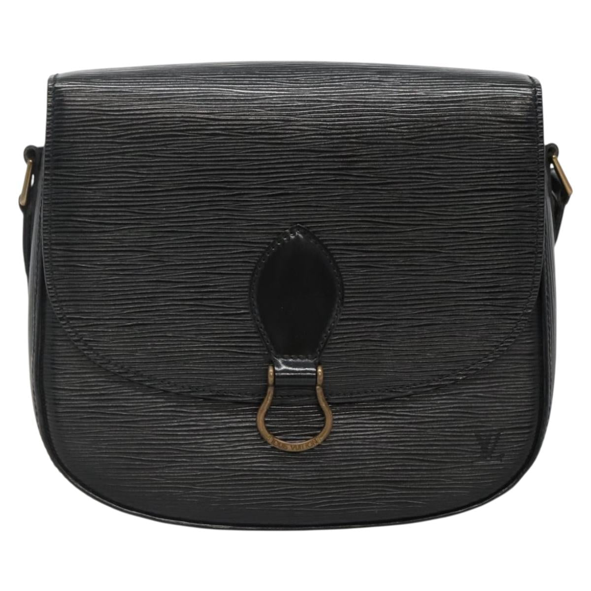 LOUIS VUITTON Epi Saint Cloud GM Shoulder Bag Black Noir M52192 LV Auth 136415