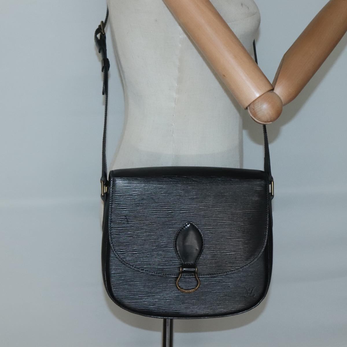 LOUIS VUITTON Epi Saint Cloud GM Shoulder Bag Black Noir M52192 LV Auth 136415