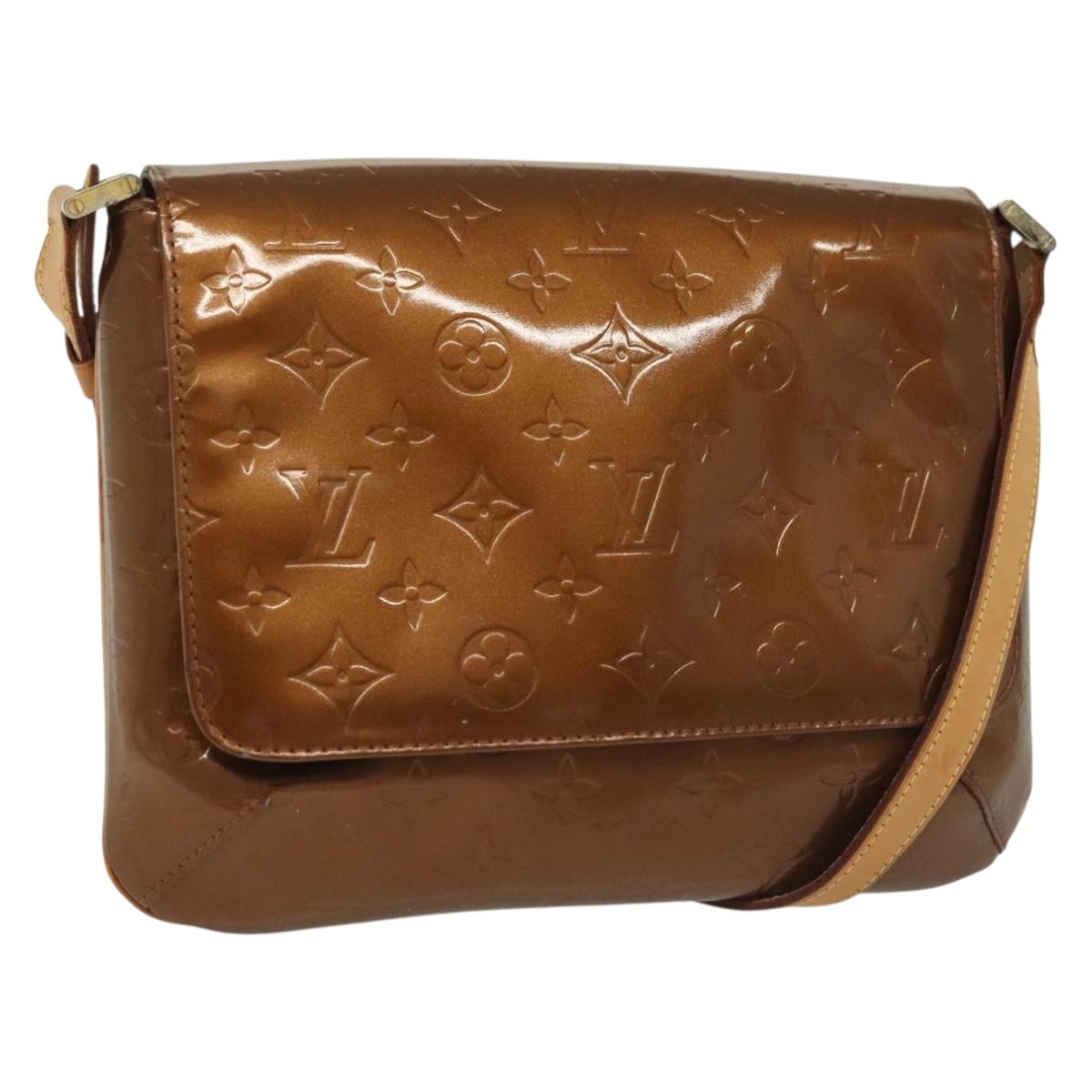 LOUIS VUITTON Monogram Vernis Thompson Street Bag Bronze M91124 LV Auth 136433