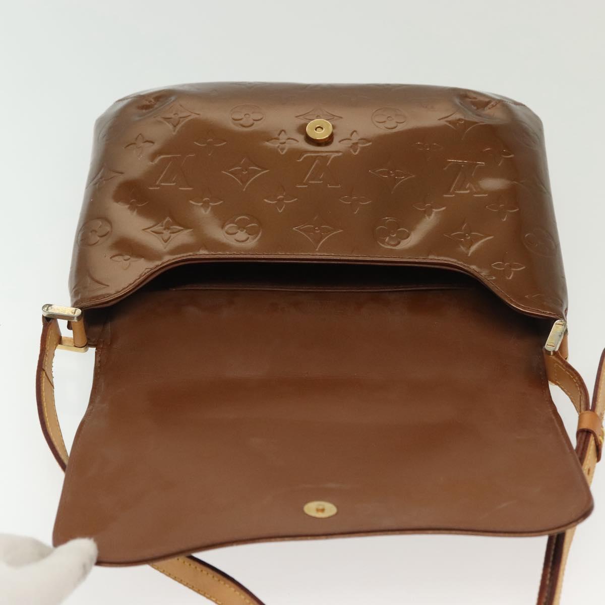 LOUIS VUITTON Monogram Vernis Thompson Street Bag Bronze M91124 LV Auth 136433