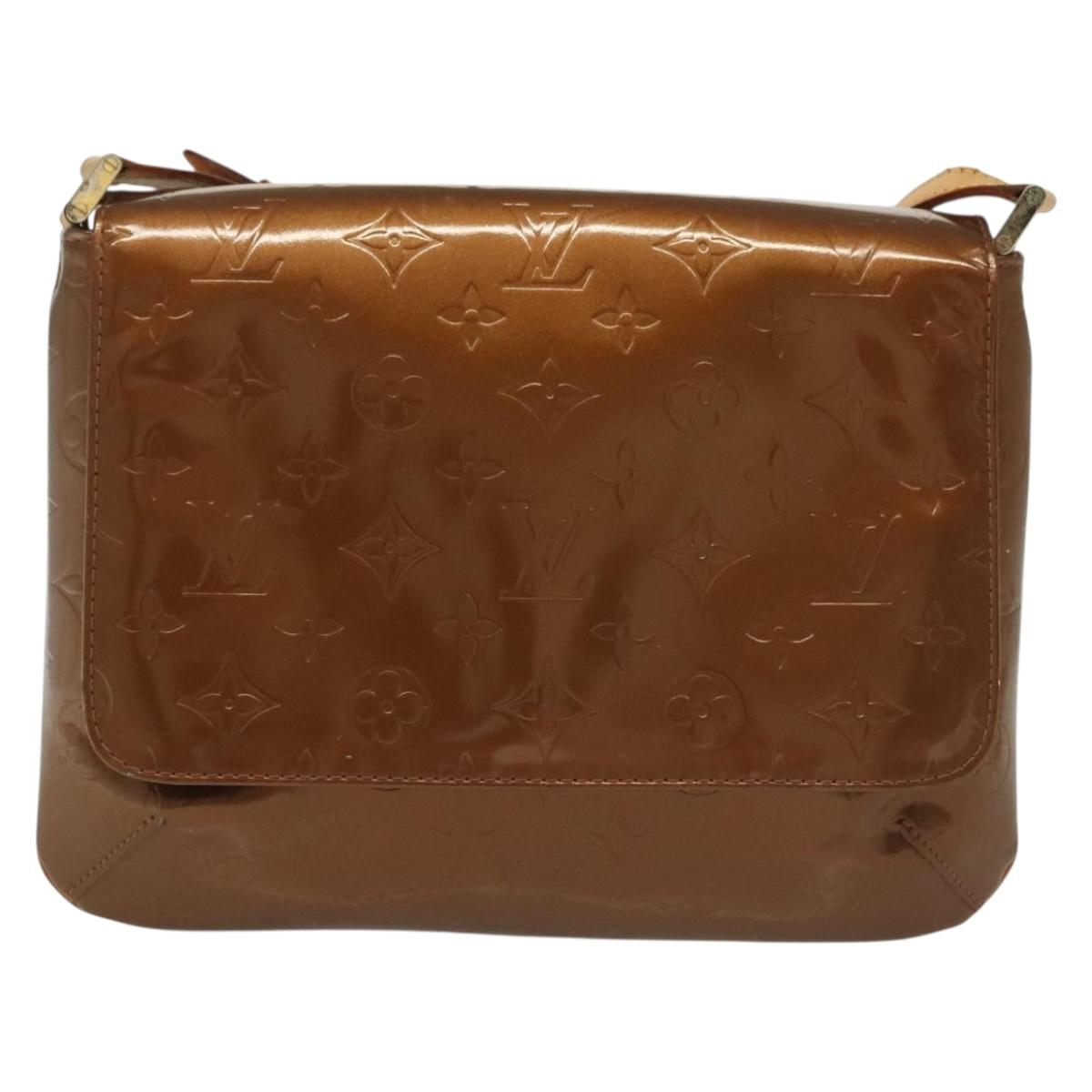 LOUIS VUITTON Monogram Vernis Thompson Street Bag Bronze M91124 LV Auth 136433