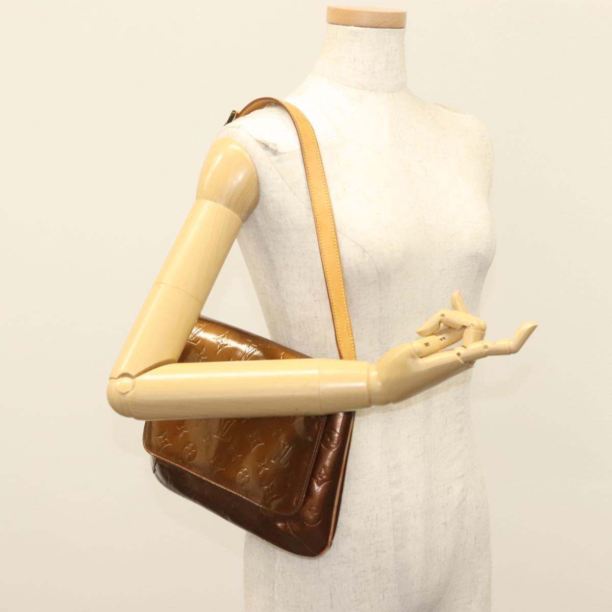 LOUIS VUITTON Monogram Vernis Thompson Street Bag Bronze M91124 LV Auth 136433