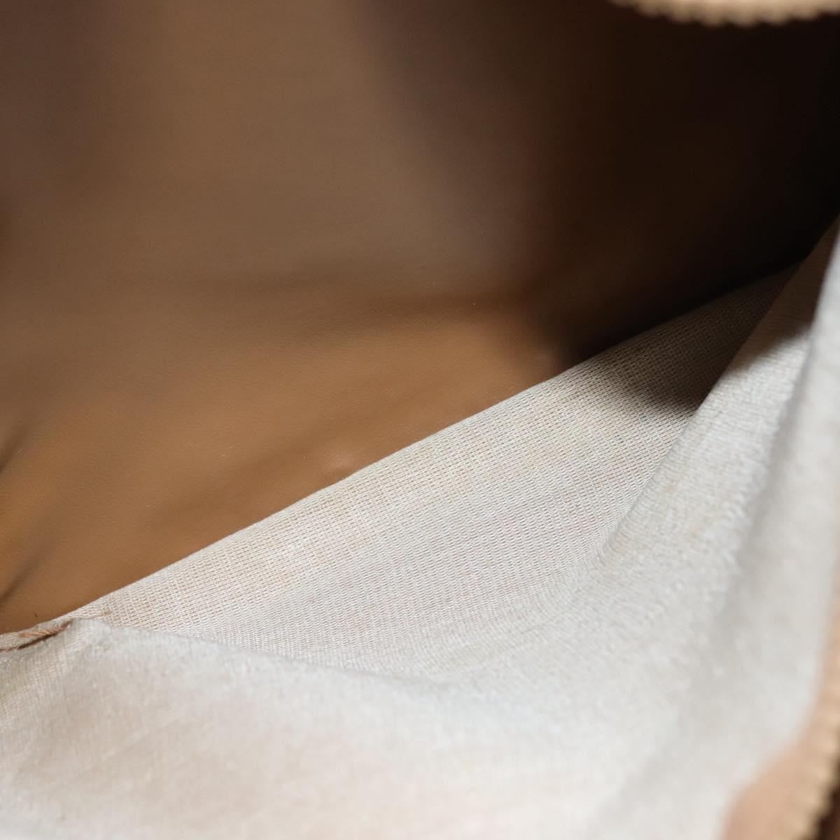 CELINE Macadam Canvas Tote Bag PVC Beige Gold Auth 136444