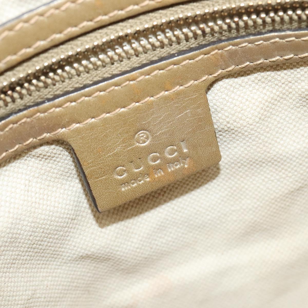 GUCCI GG Canvas Guccissima Hand Bag Leather 2way Gold 353120 Auth 136453