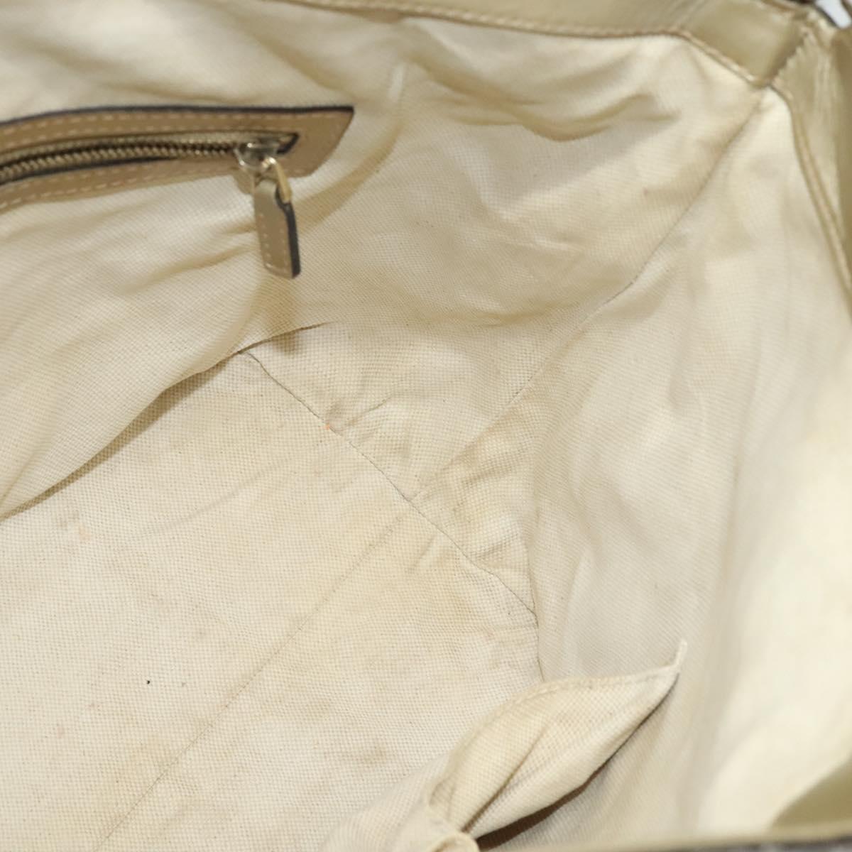 GUCCI GG Canvas Guccissima Hand Bag Leather 2way Gold 353120 Auth 136453
