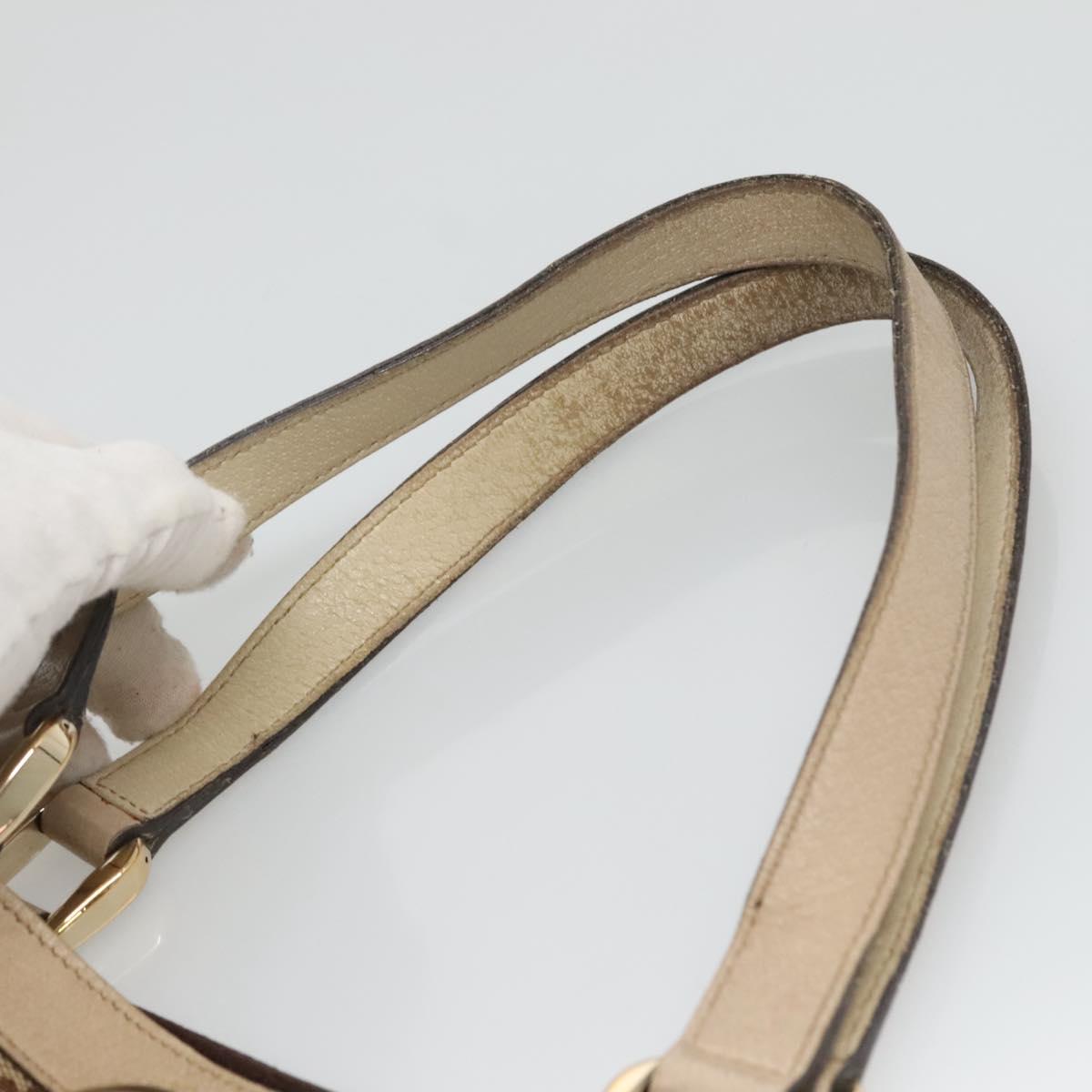 GUCCI GG Canvas Abbey Tote Bag Beige Gold 141472 Auth 136455