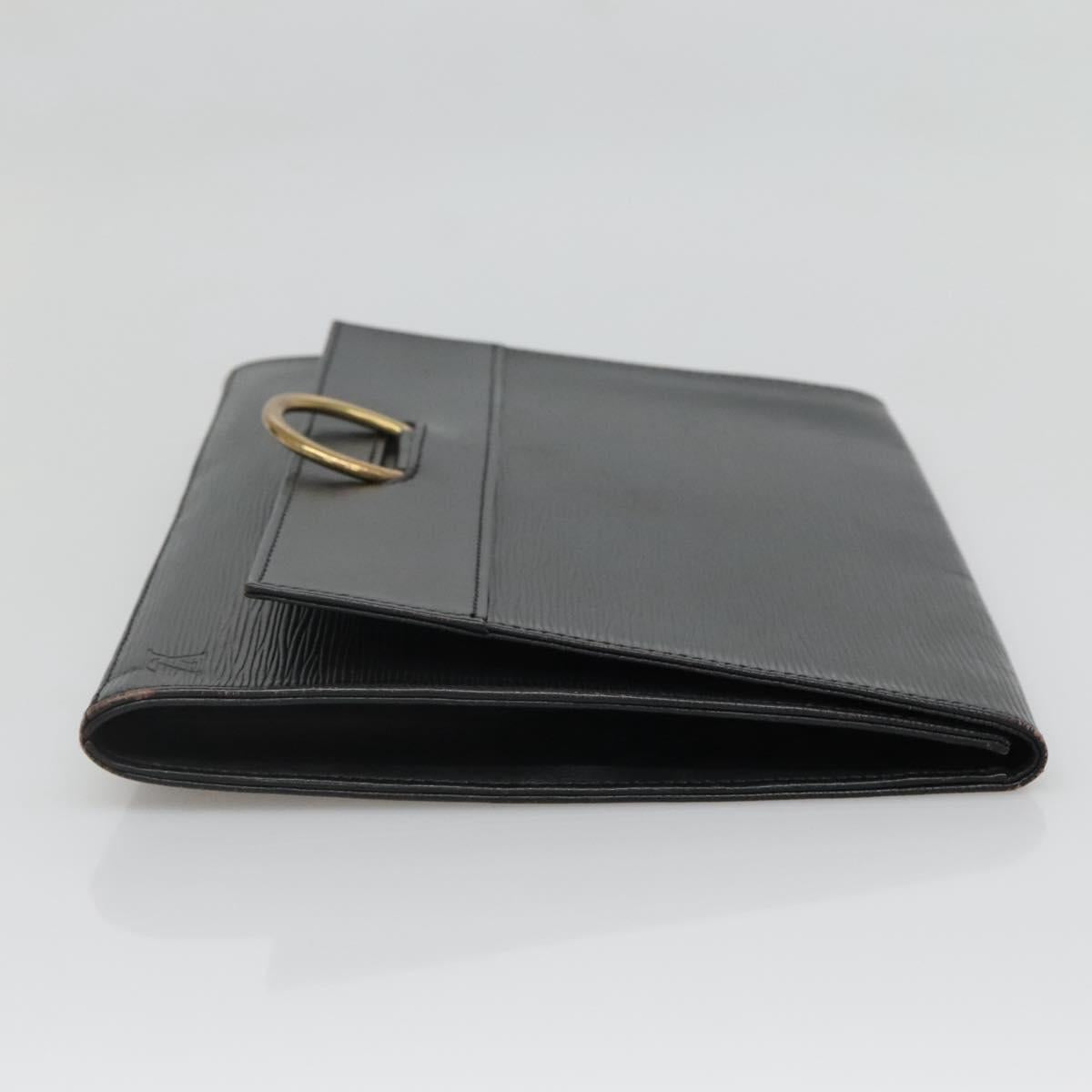 LOUIS VUITTON Epi Jena Clutch Bag Black M52722 LV Auth 136480