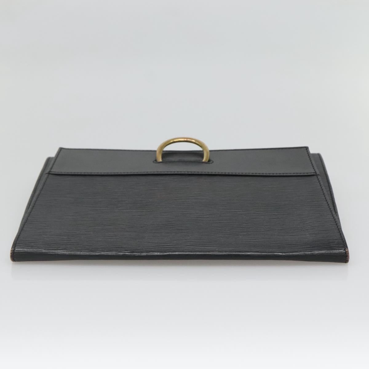 LOUIS VUITTON Epi Jena Clutch Bag Black M52722 LV Auth 136480