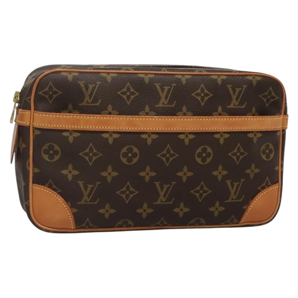 LOUIS VUITTON Monogram Compiegne 28 Clutch Bag M51845 LV Auth 136485A