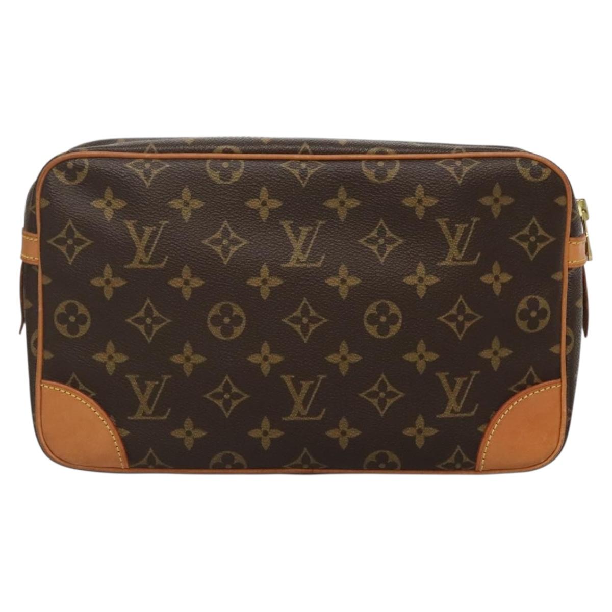LOUIS VUITTON Monogram Compiegne 28 Clutch Bag M51845 LV Auth 136485A
