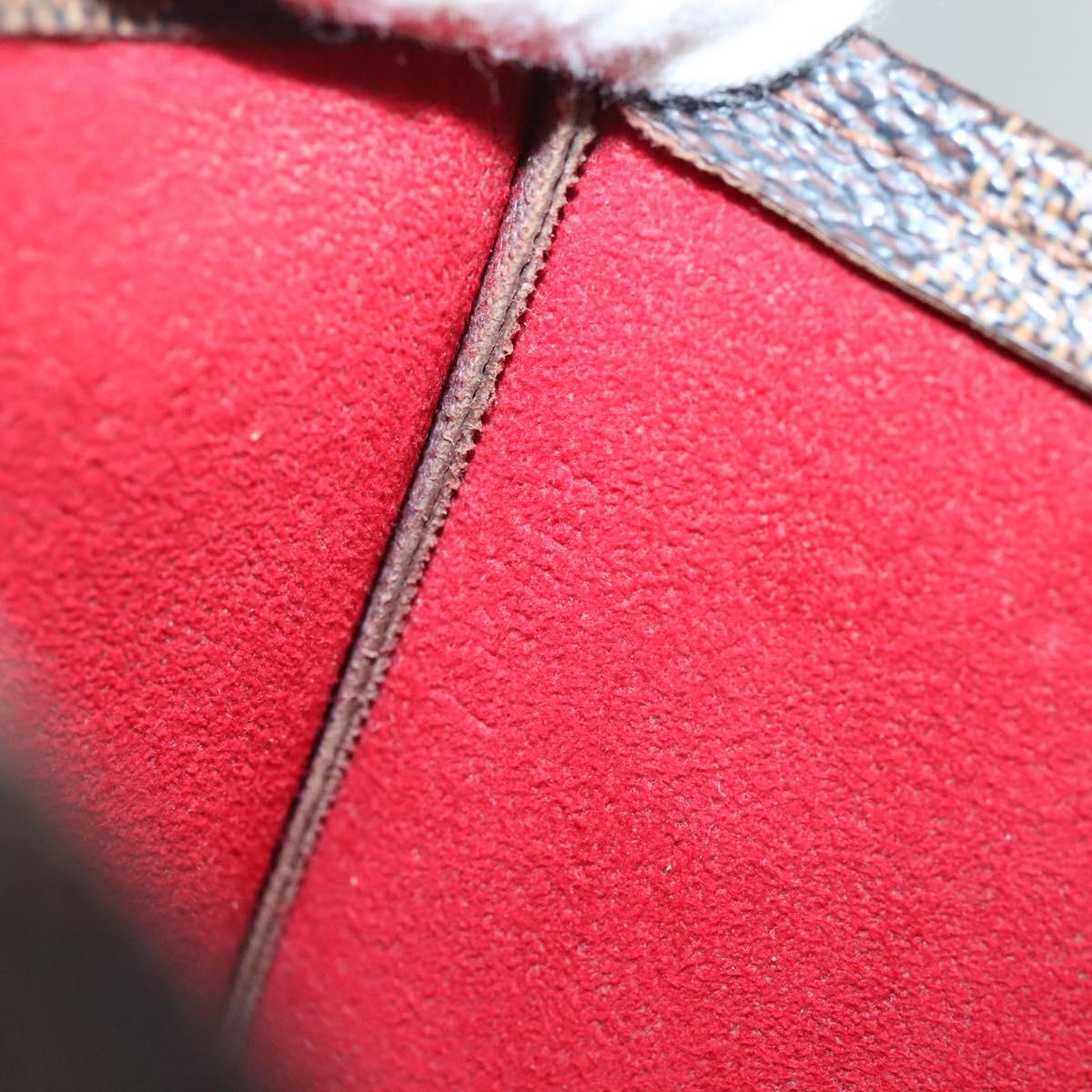 LOUIS VUITTON Damier Ebene Sac Plat Hand Bag N51140 LV Auth 136498