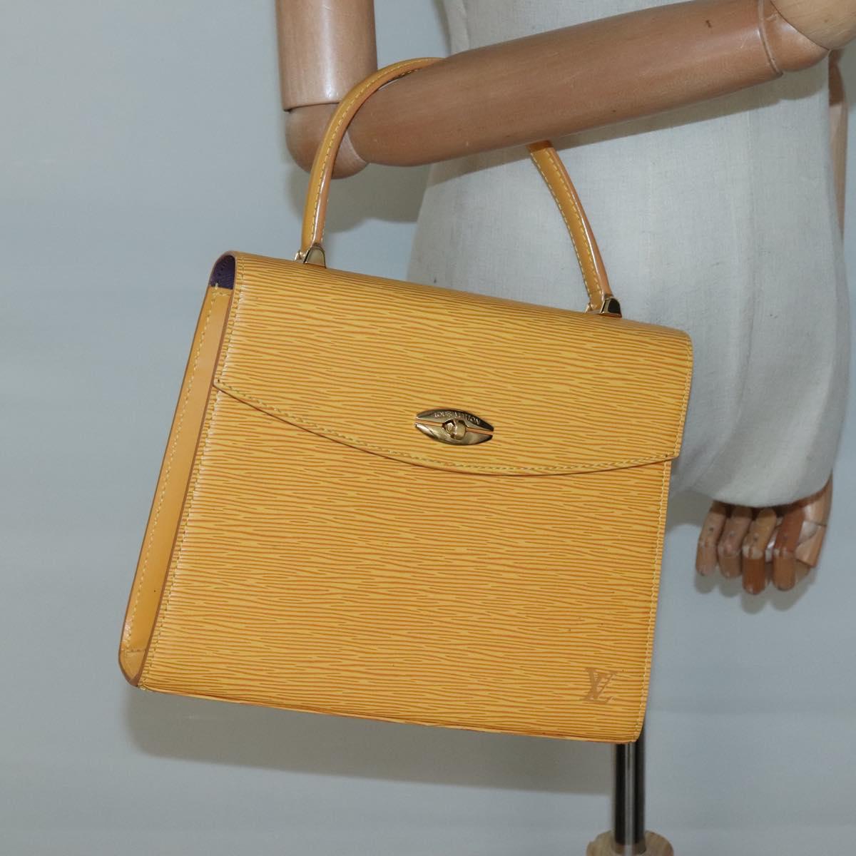 LOUIS VUITTON Epi Malesherbes Hand Bag Tassili Yellow Jonne M52379 Auth 136500