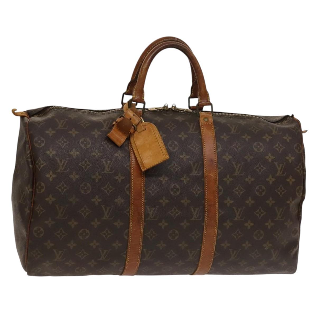 LOUIS VUITTON Monogram Keepall 50 Boston Bag M41426 LV Auth 136517