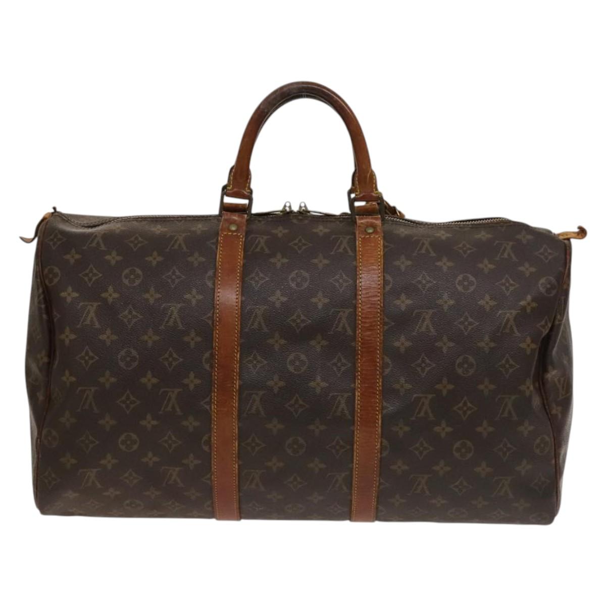 LOUIS VUITTON Monogram Keepall 50 Boston Bag M41426 LV Auth 136517