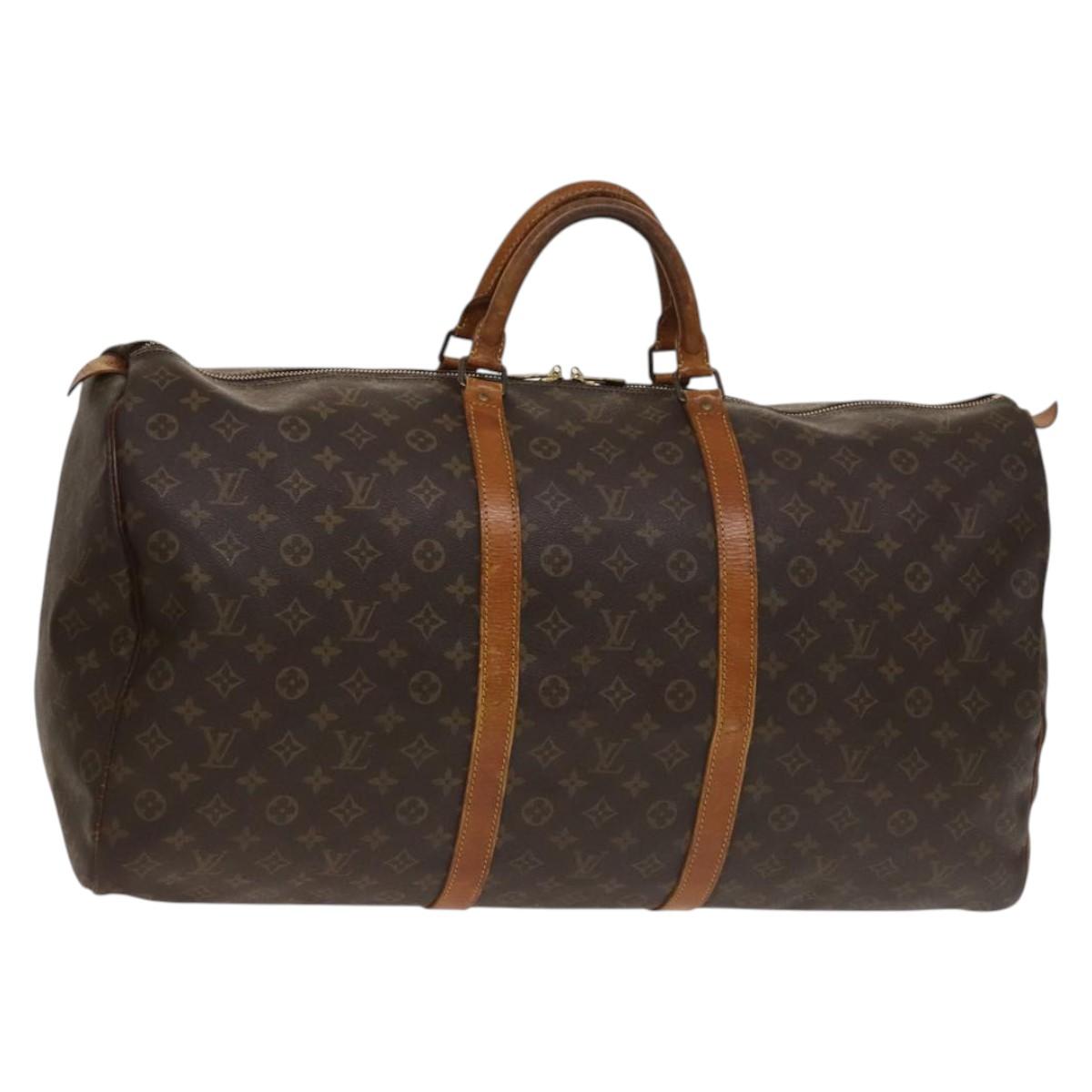 LOUIS VUITTON Monogram Keepall 60 Boston Bag M41422 LV Auth 136520