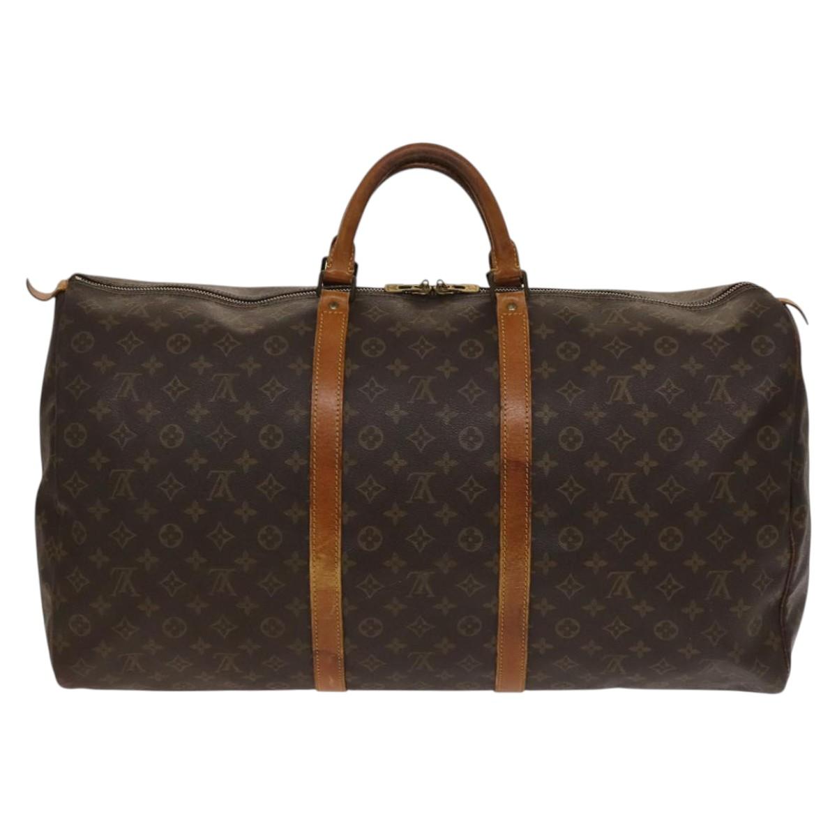 LOUIS VUITTON Monogram Keepall 60 Boston Bag M41422 LV Auth 136520