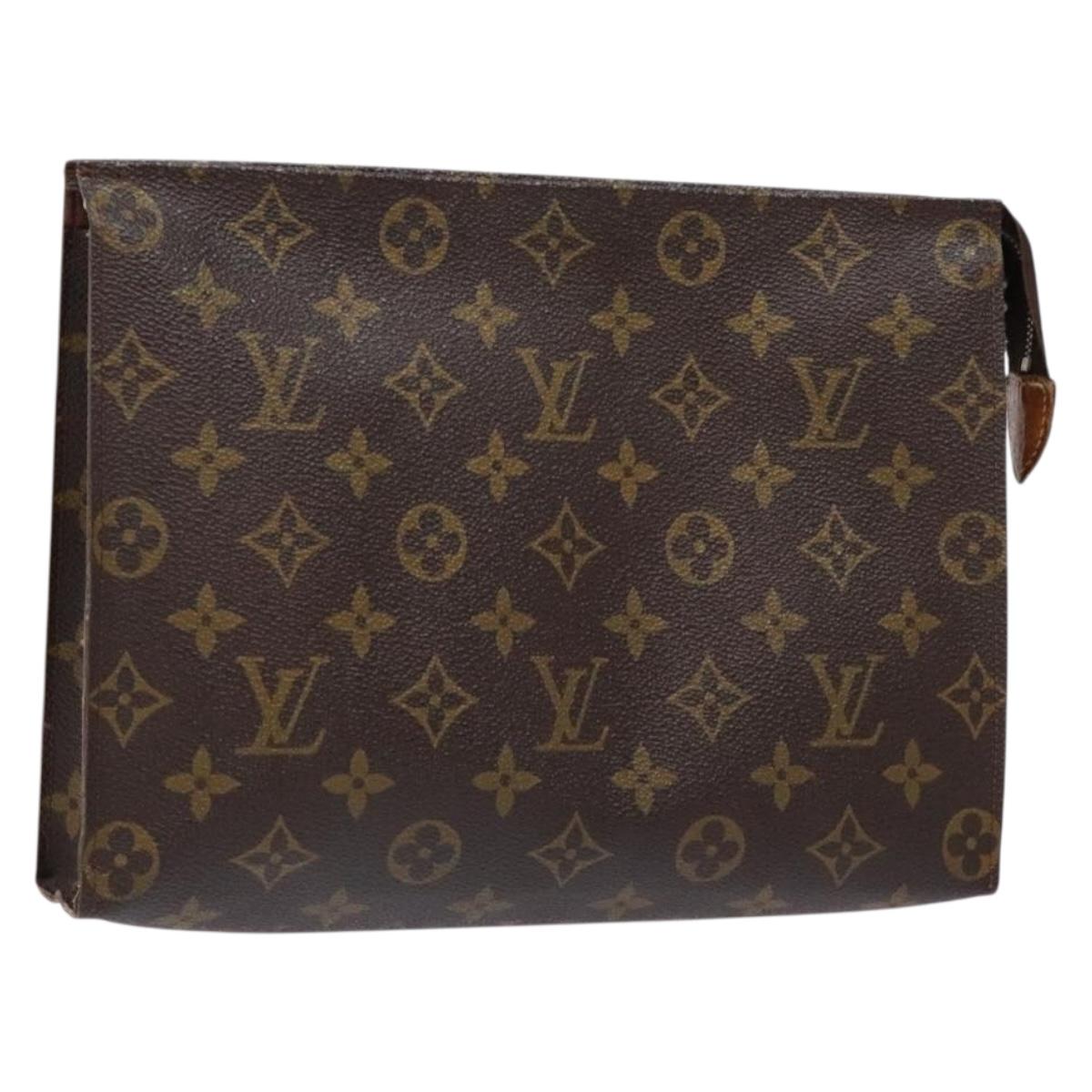 LOUIS VUITTON Monogram Poche Toilette 26 Pouch M47542 LV Auth 136521