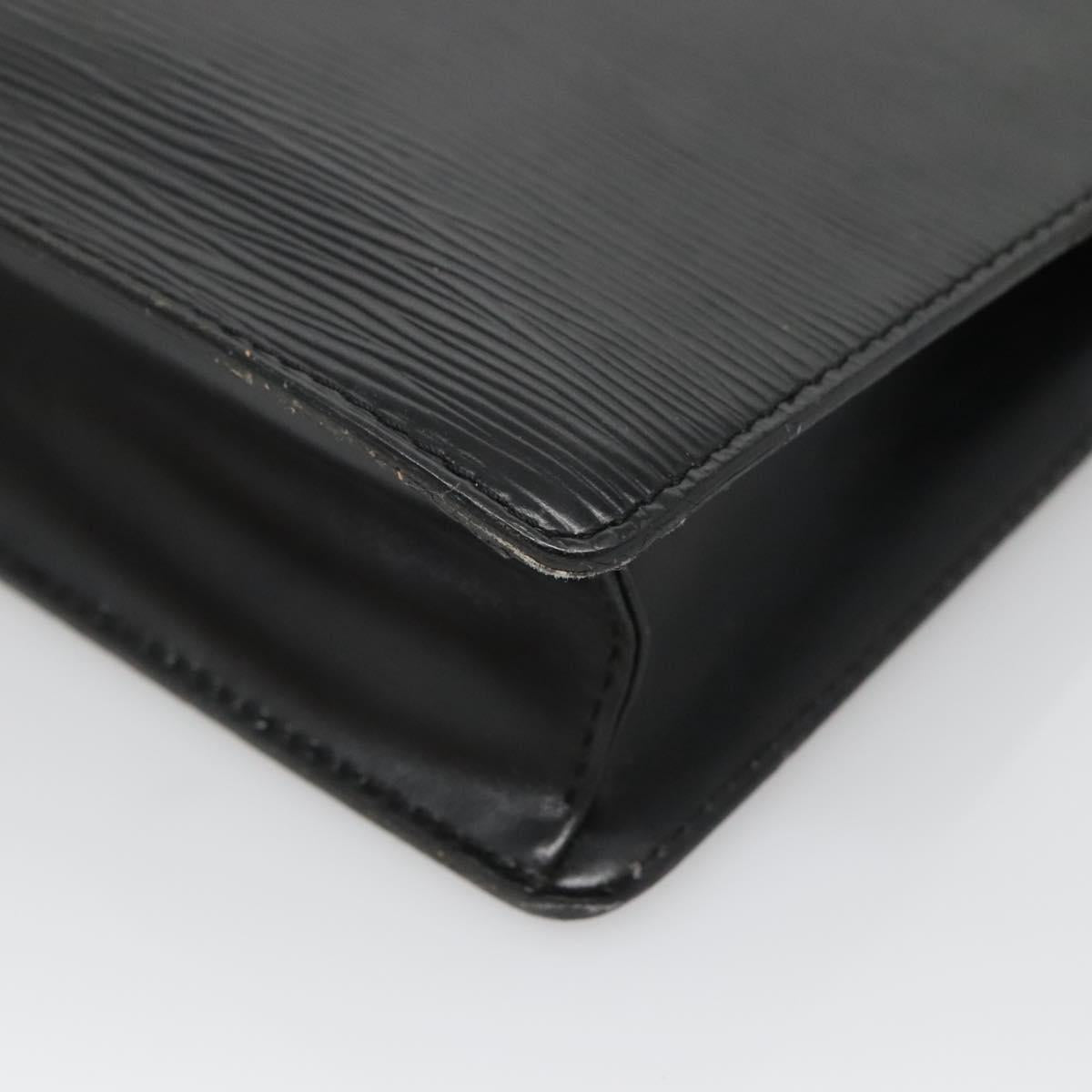 LOUIS VUITTON Epi Pochette Homme Clutch Bag Black Noir M52522 LV Auth 136523