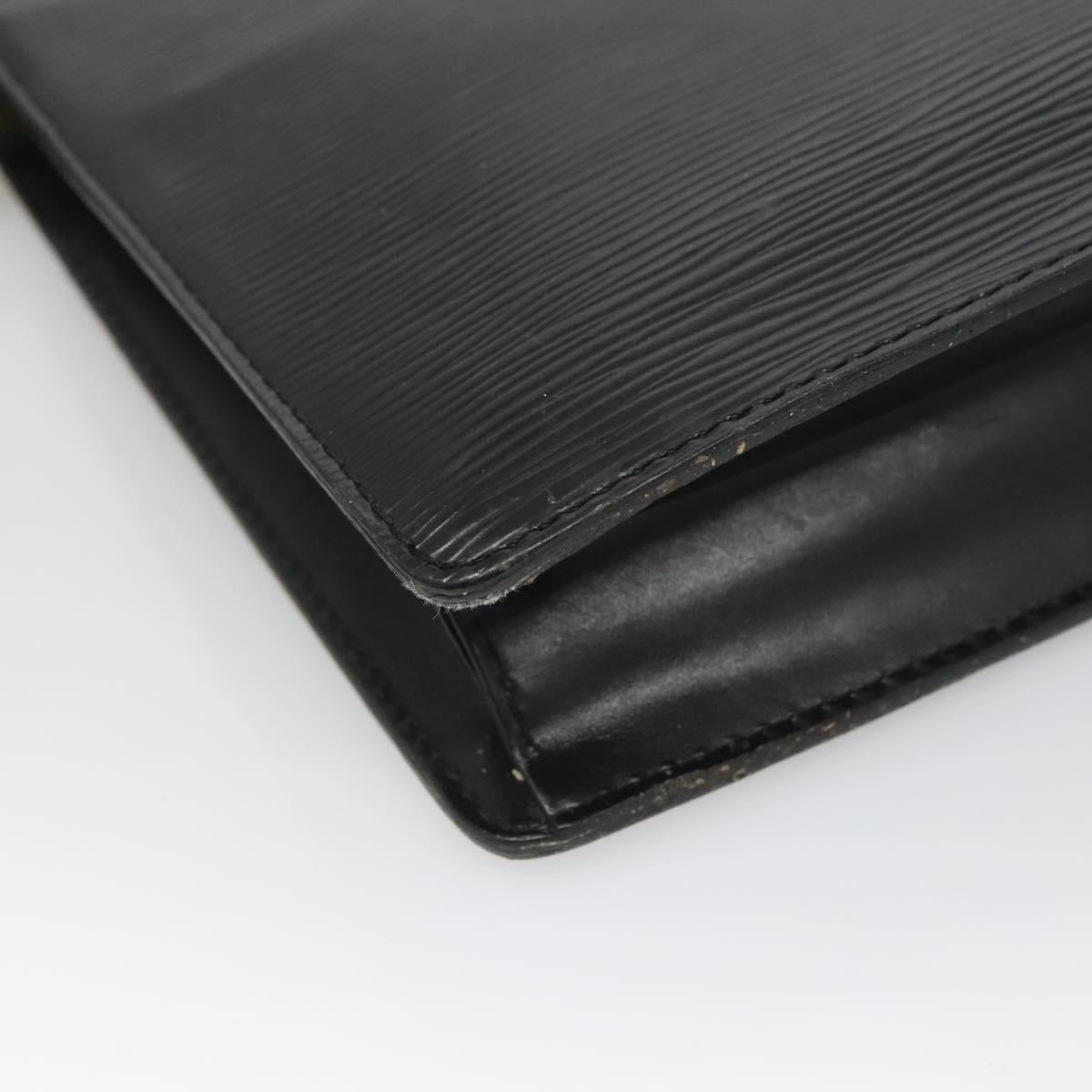 LOUIS VUITTON Epi Pochette Homme Clutch Bag Black Noir M52522 LV Auth 136523