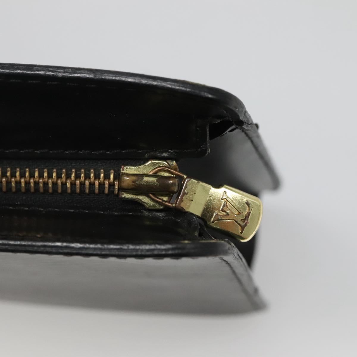 LOUIS VUITTON Epi Pochette Homme Clutch Bag Black Noir M52522 LV Auth 136523