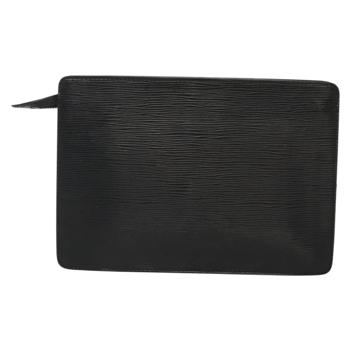 LOUIS VUITTON Epi Pochette Homme Clutch Bag Black Noir M52522 LV Auth 136523